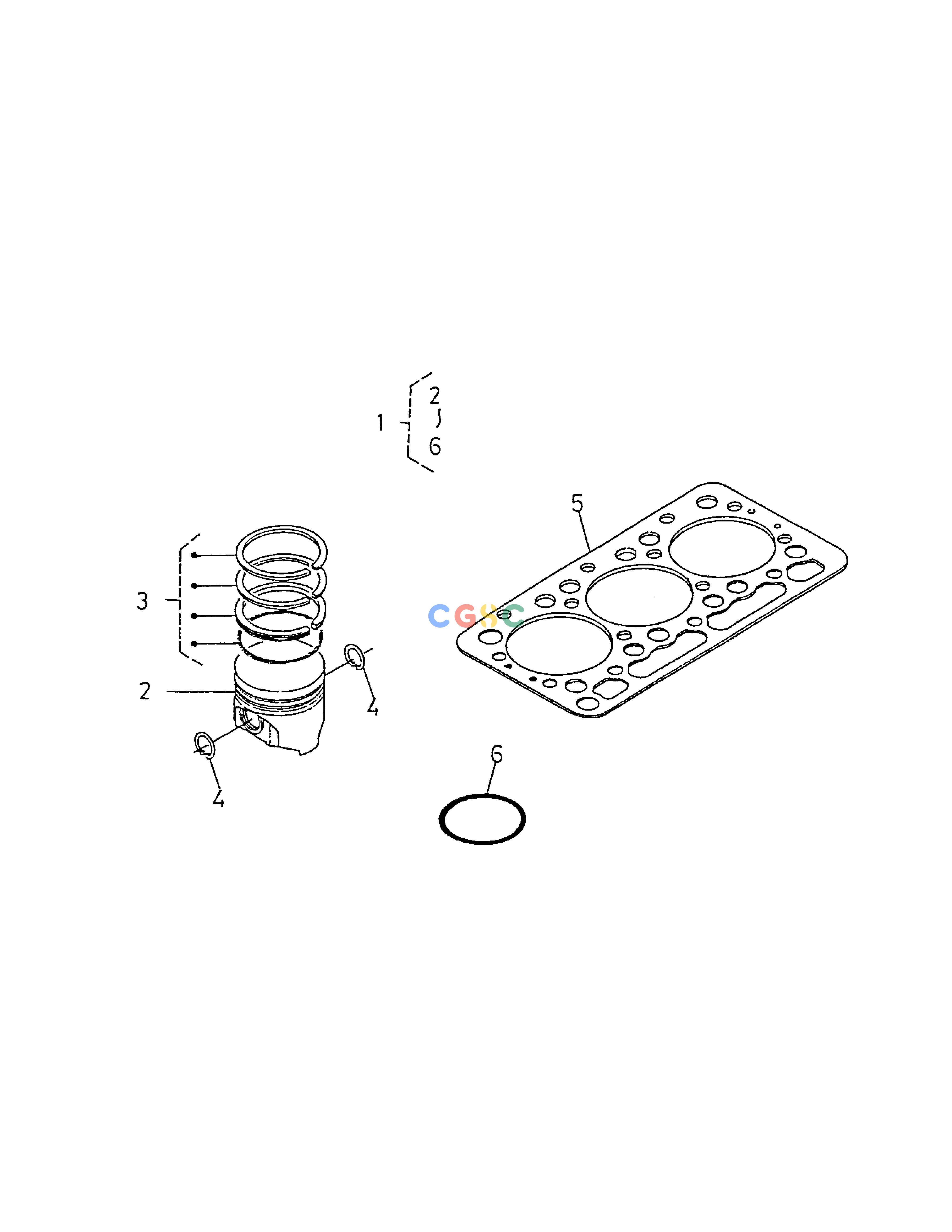 斗山零件查询PISTON KIT SOLAR 015 Doosan parts catalog online