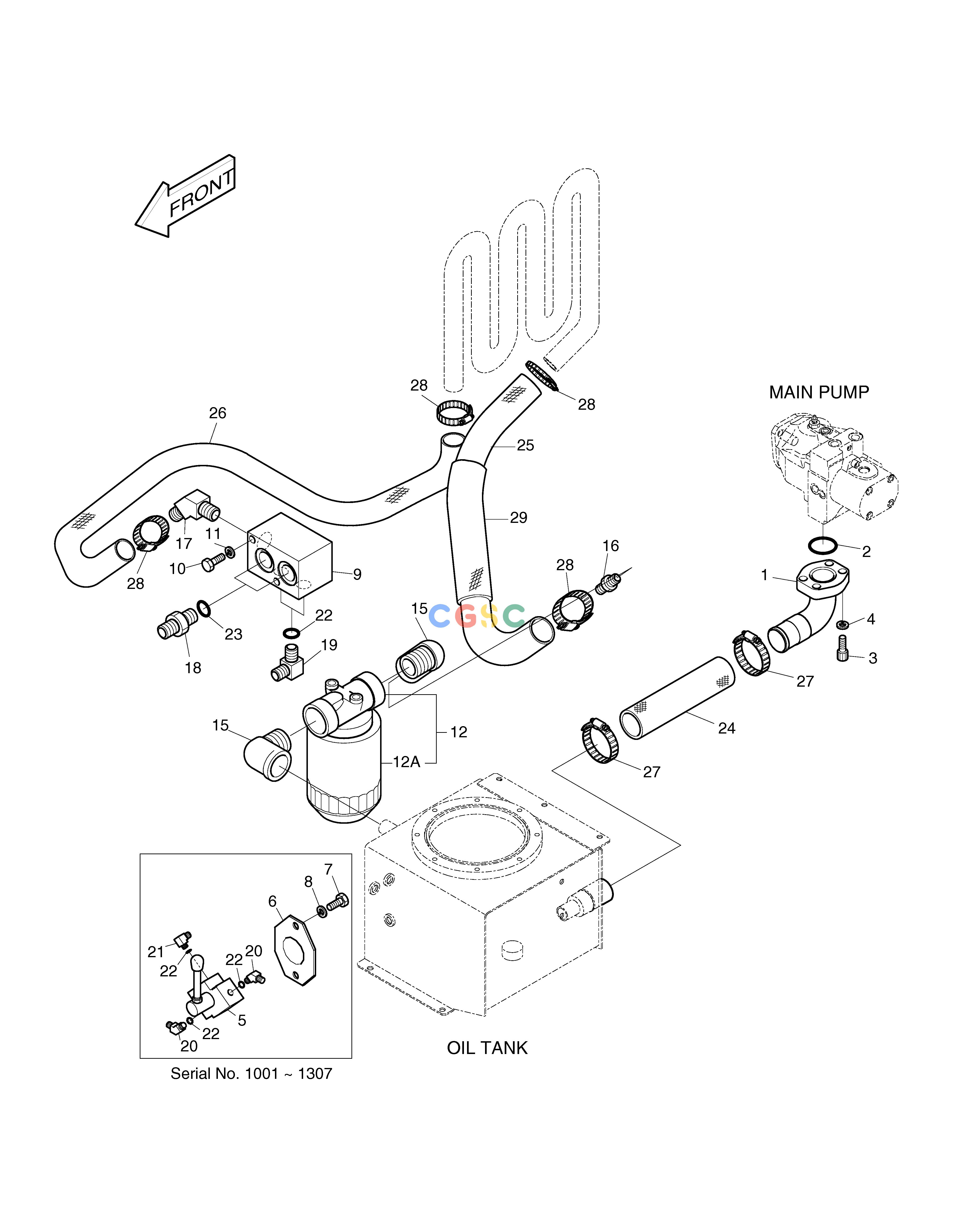 斗山零件查询LOW PRESSURE PIPING SOLAR 015 Doosan parts catalog online