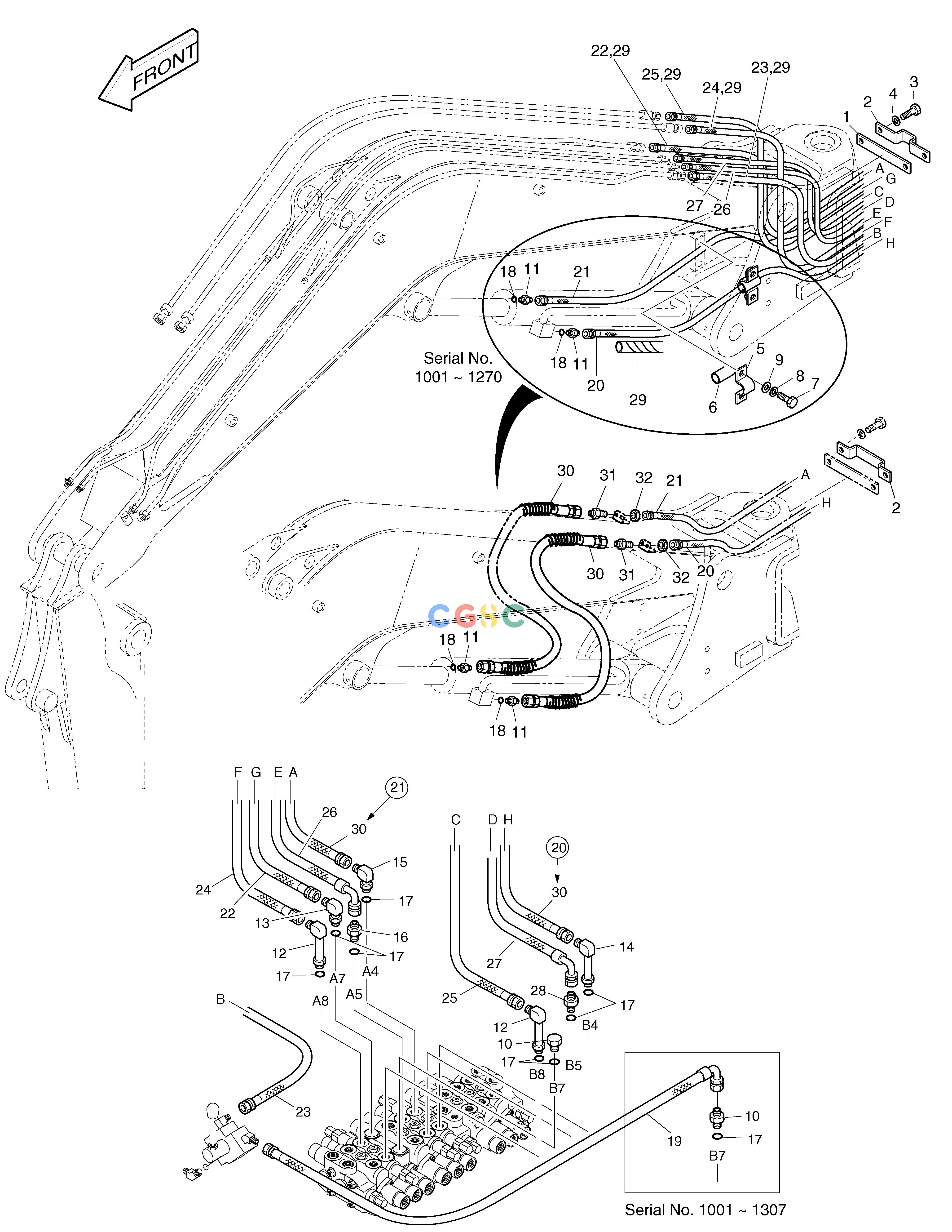斗山零件查询MAIN PIPING(4) SOLAR 015 Doosan parts catalog online