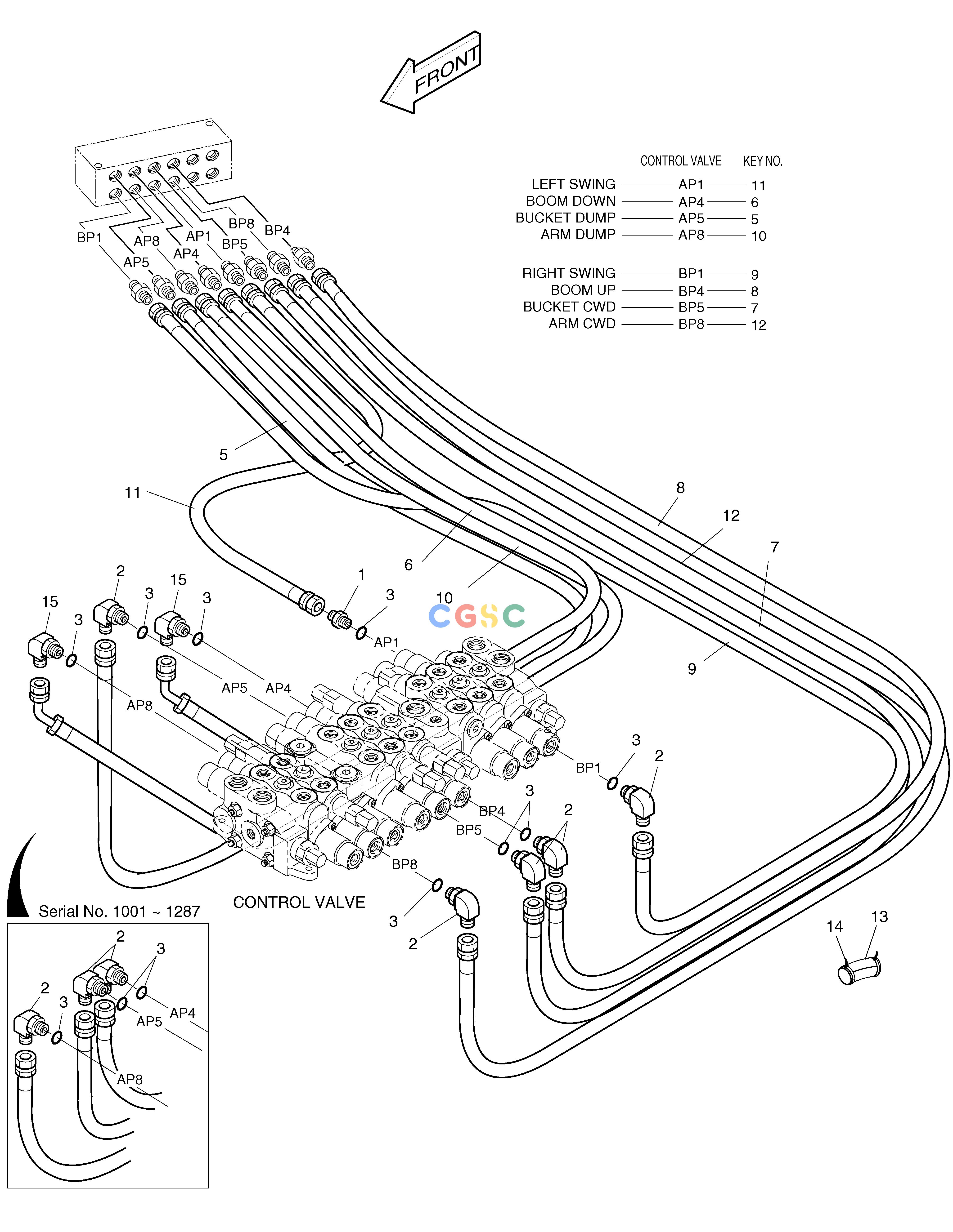 斗山零件查询PILOT PIPING(4) SOLAR 015 Doosan parts catalog online