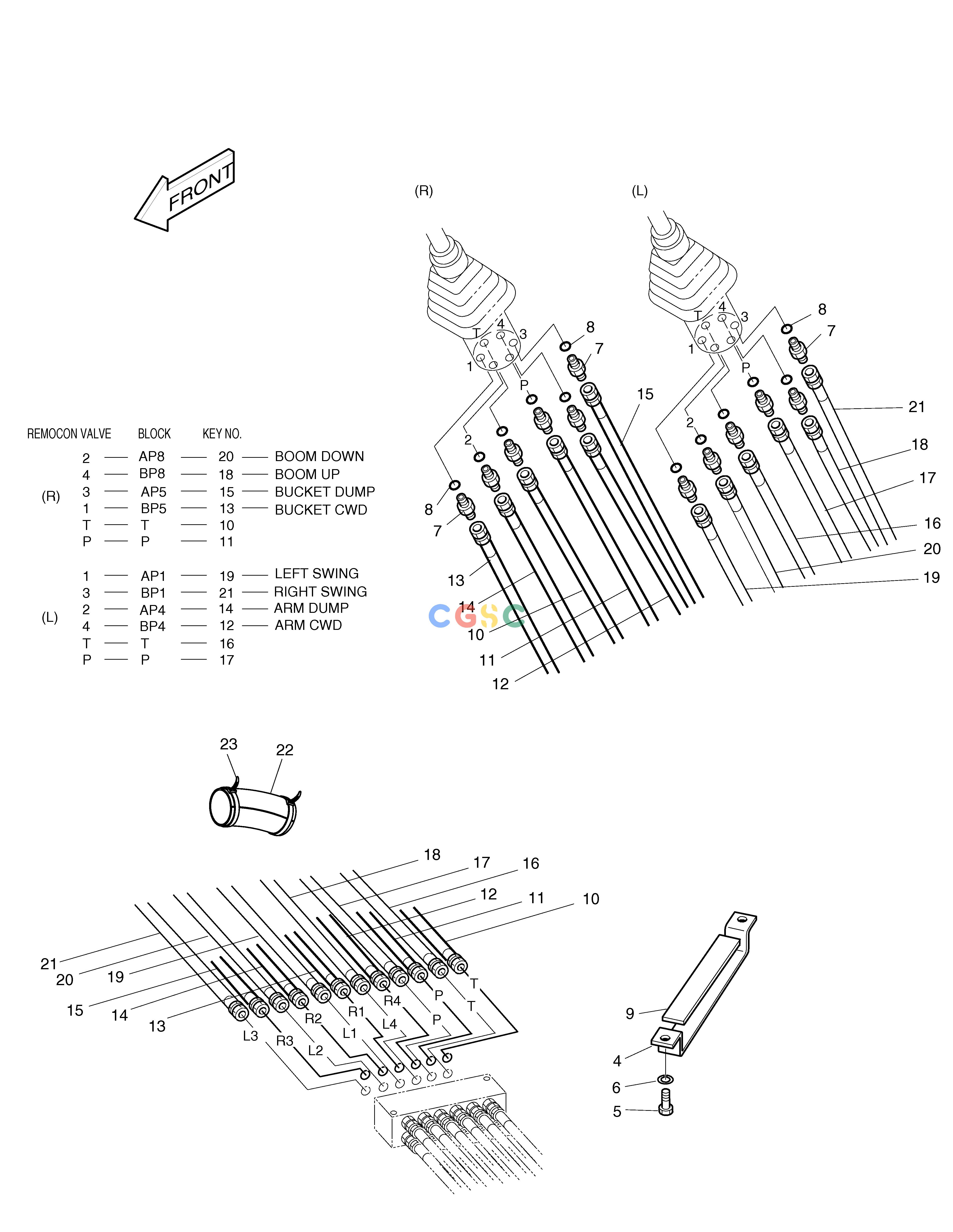 斗山零件查询PILOT PIPING(5-1)-ISO TYPE SOLAR 015 Doosan parts catalog online