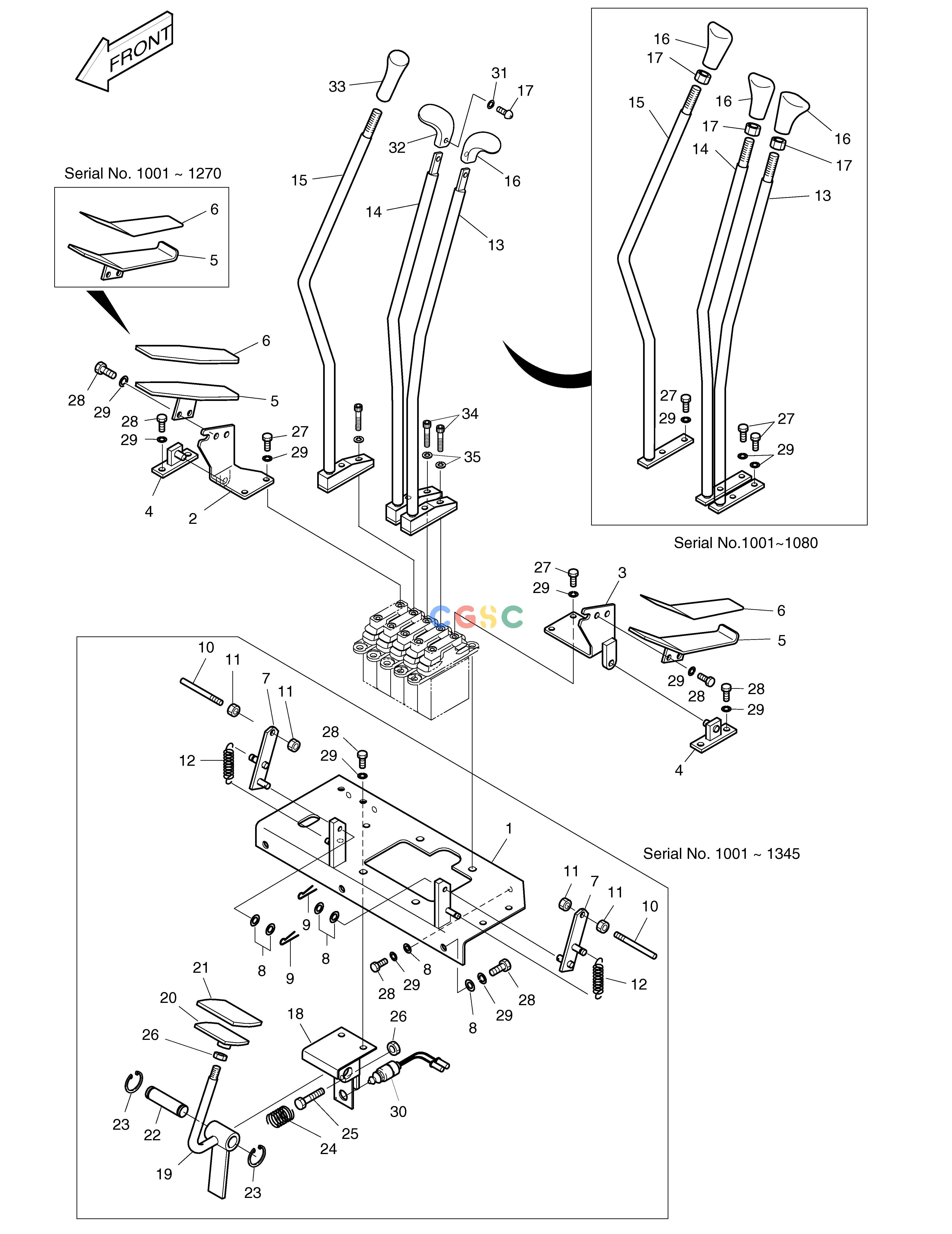 斗山零件查询CONTROL LEVER SOLAR 015 Doosan parts catalog online