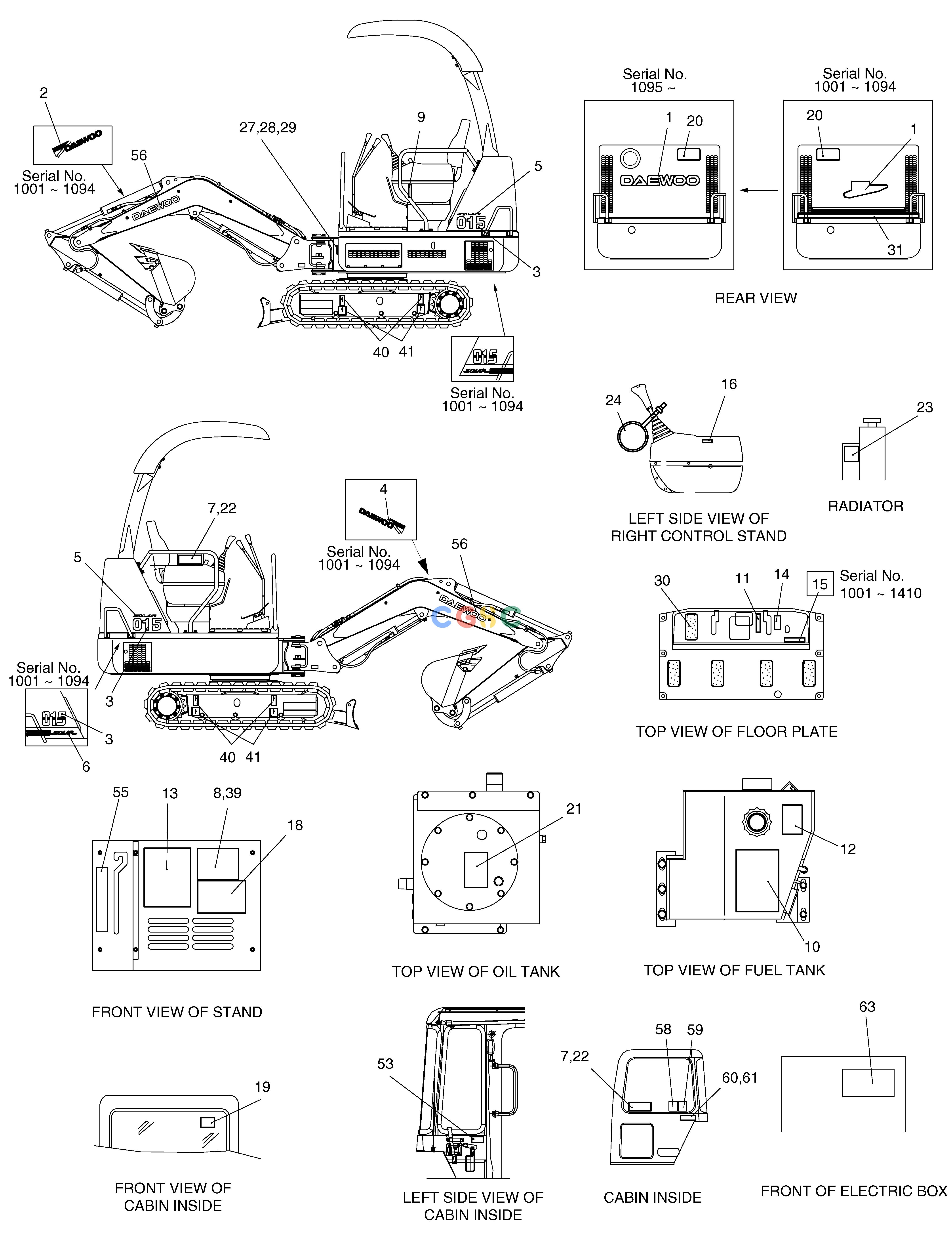 斗山零件查询NAME PLATE-ENGLISH SOLAR 015 Doosan parts catalog online