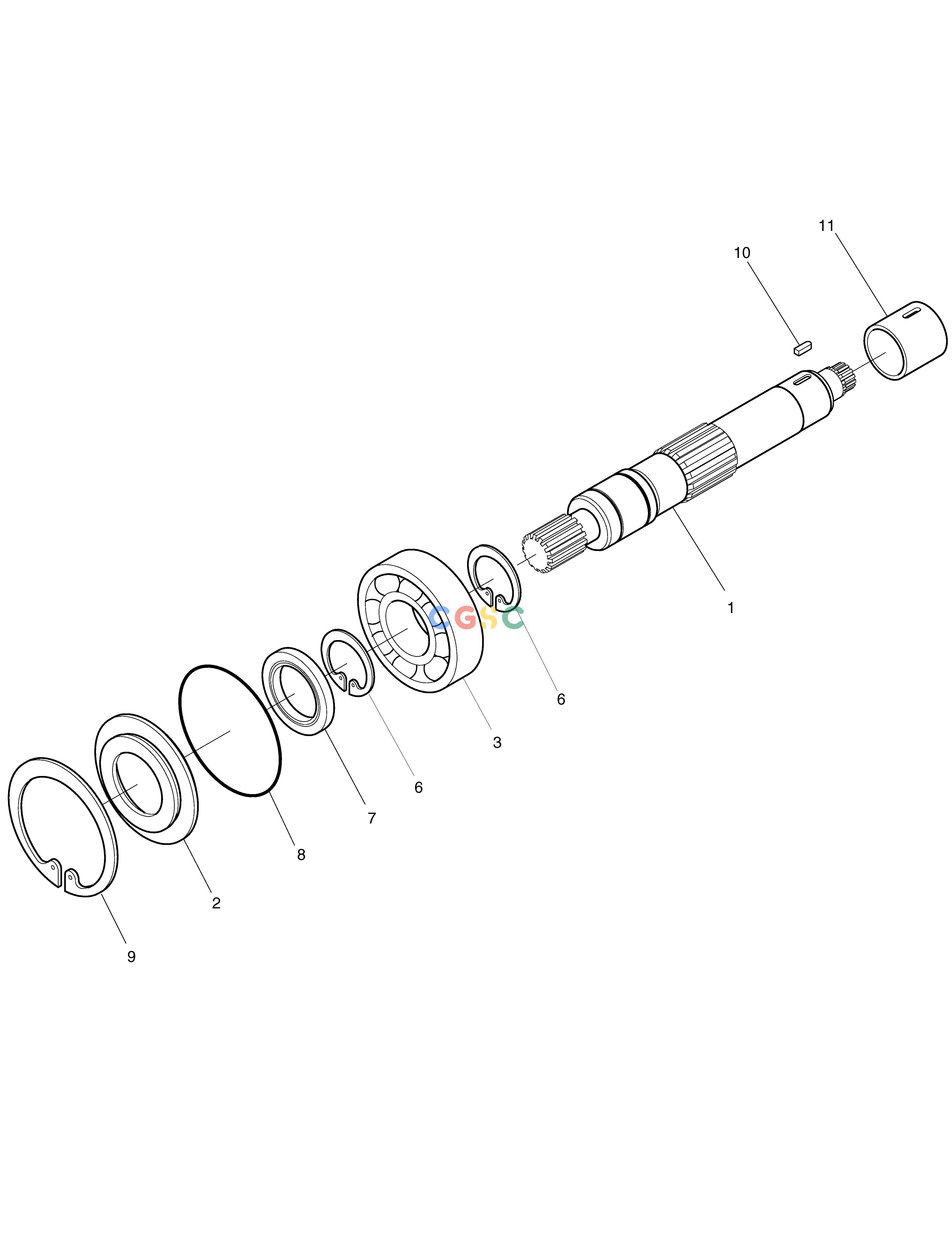 斗山零件查询MAIN PUMP-SHAFT SOLAR 015 Doosan parts catalog online