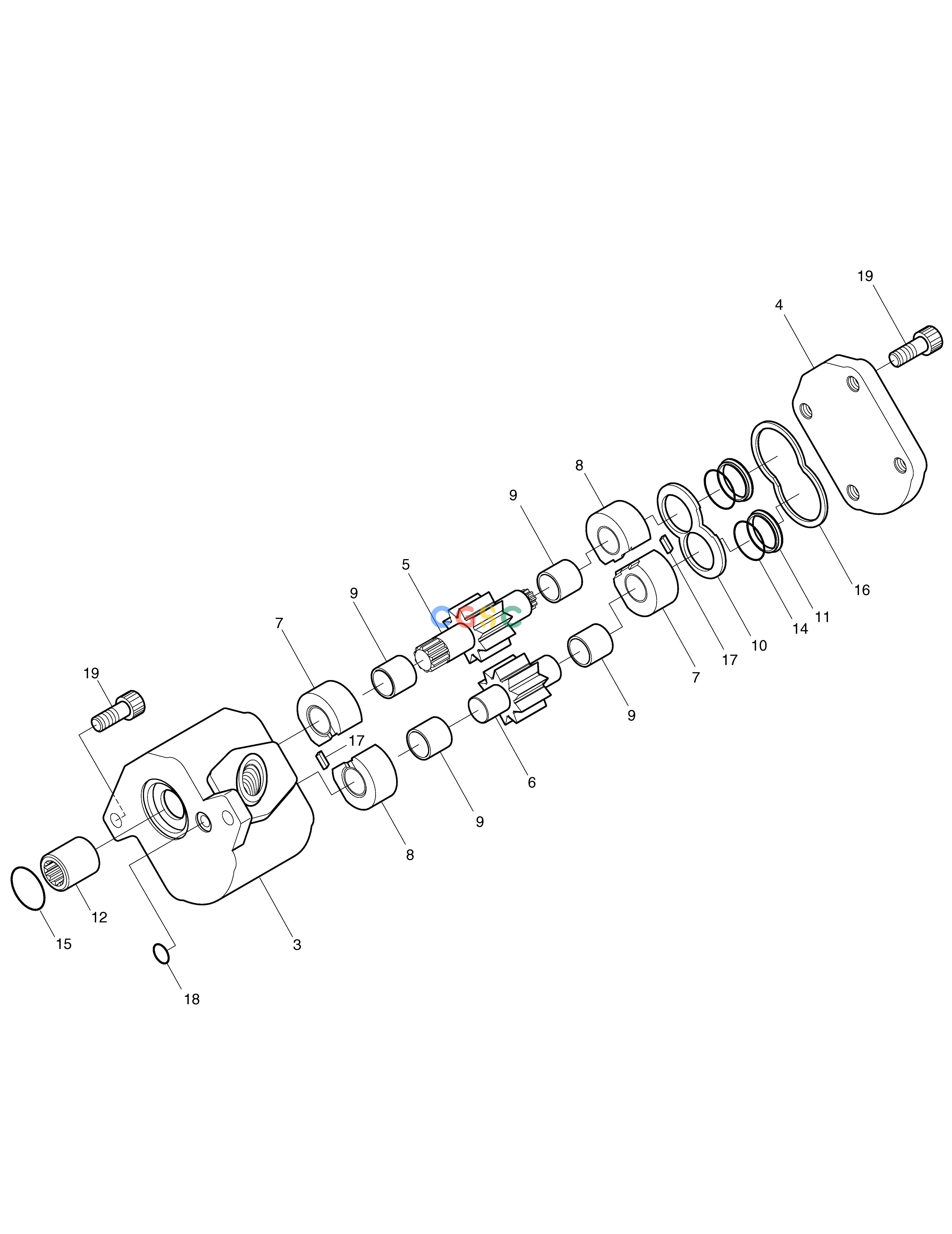 斗山零件查询MAIN PUMP-GEAR PUMP SOLAR 015 Doosan parts catalog online