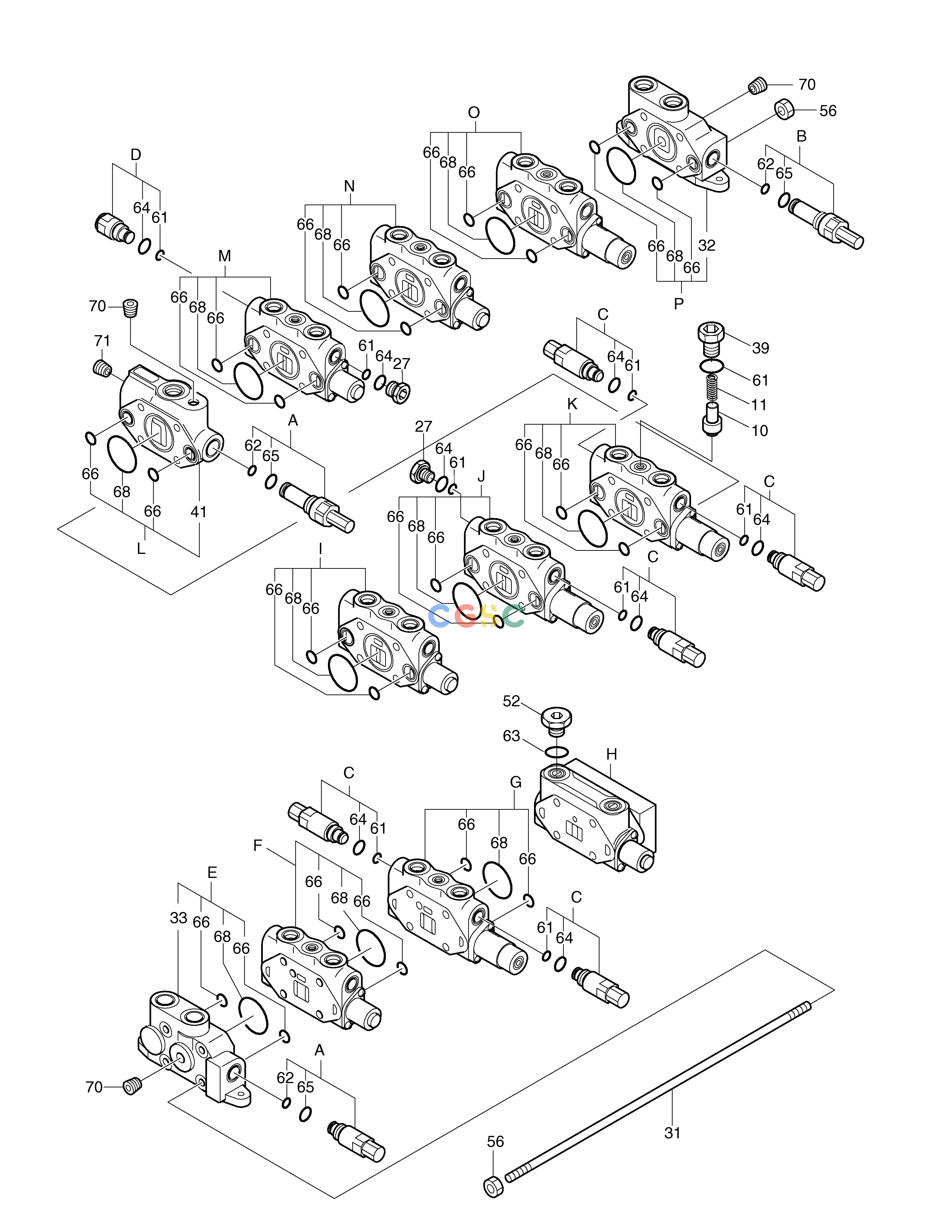斗山零件查询CONTROL VALVE SOLAR 015 Doosan parts catalog online