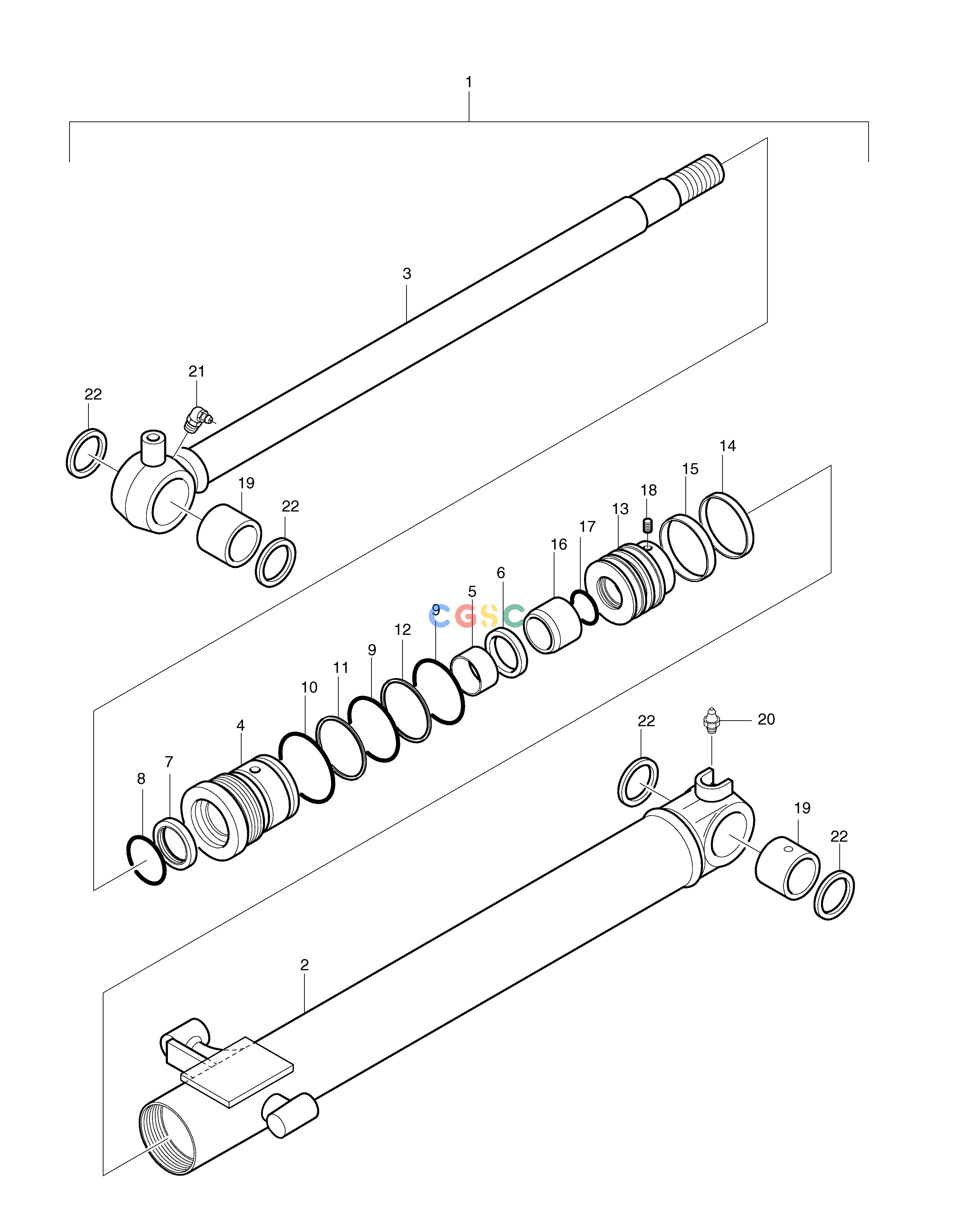 斗山零件查询BOOM CYLINDER SOLAR 015 Doosan parts catalog online