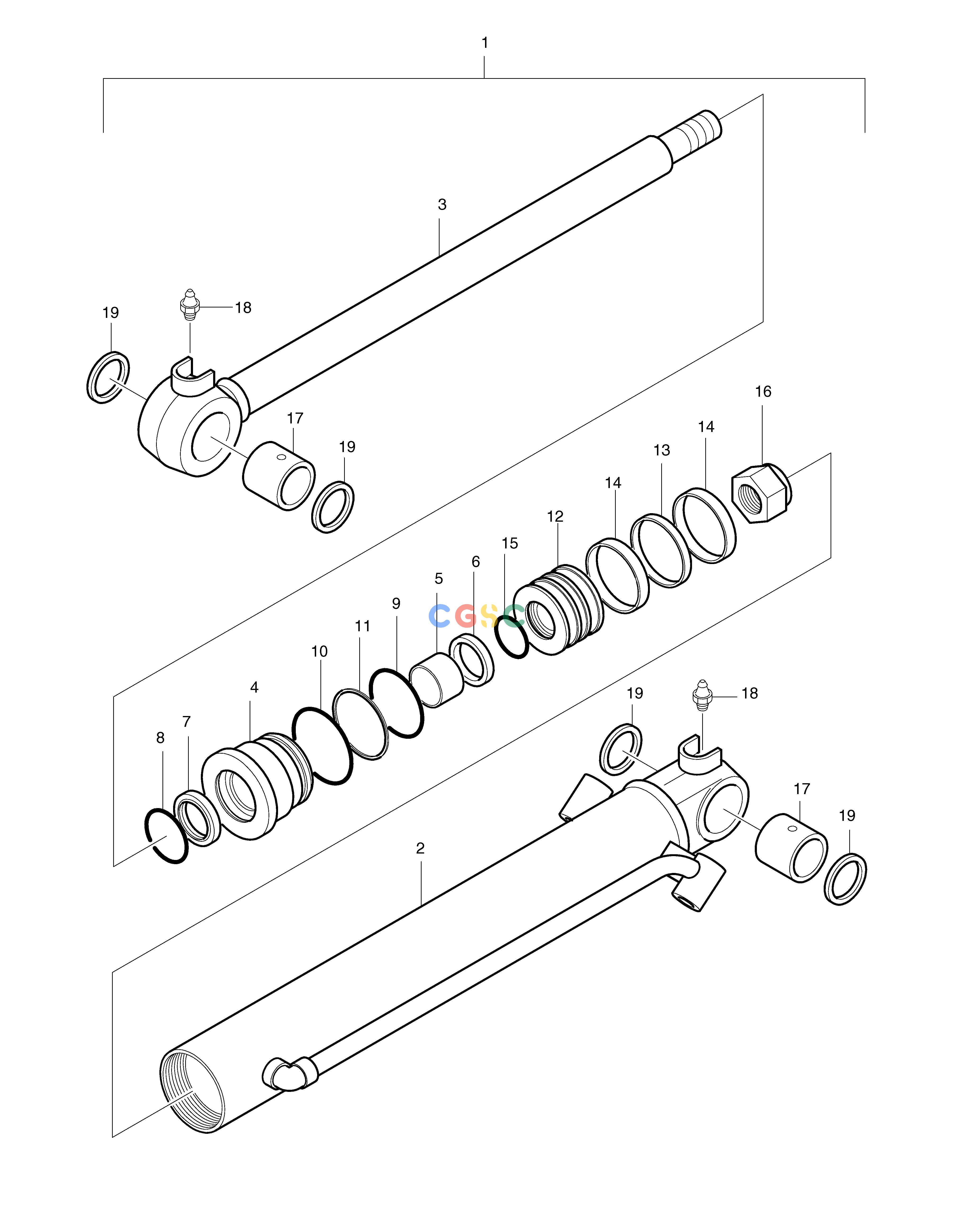 斗山零件查询BUCKET CYLINDER SOLAR 015 Doosan parts catalog online