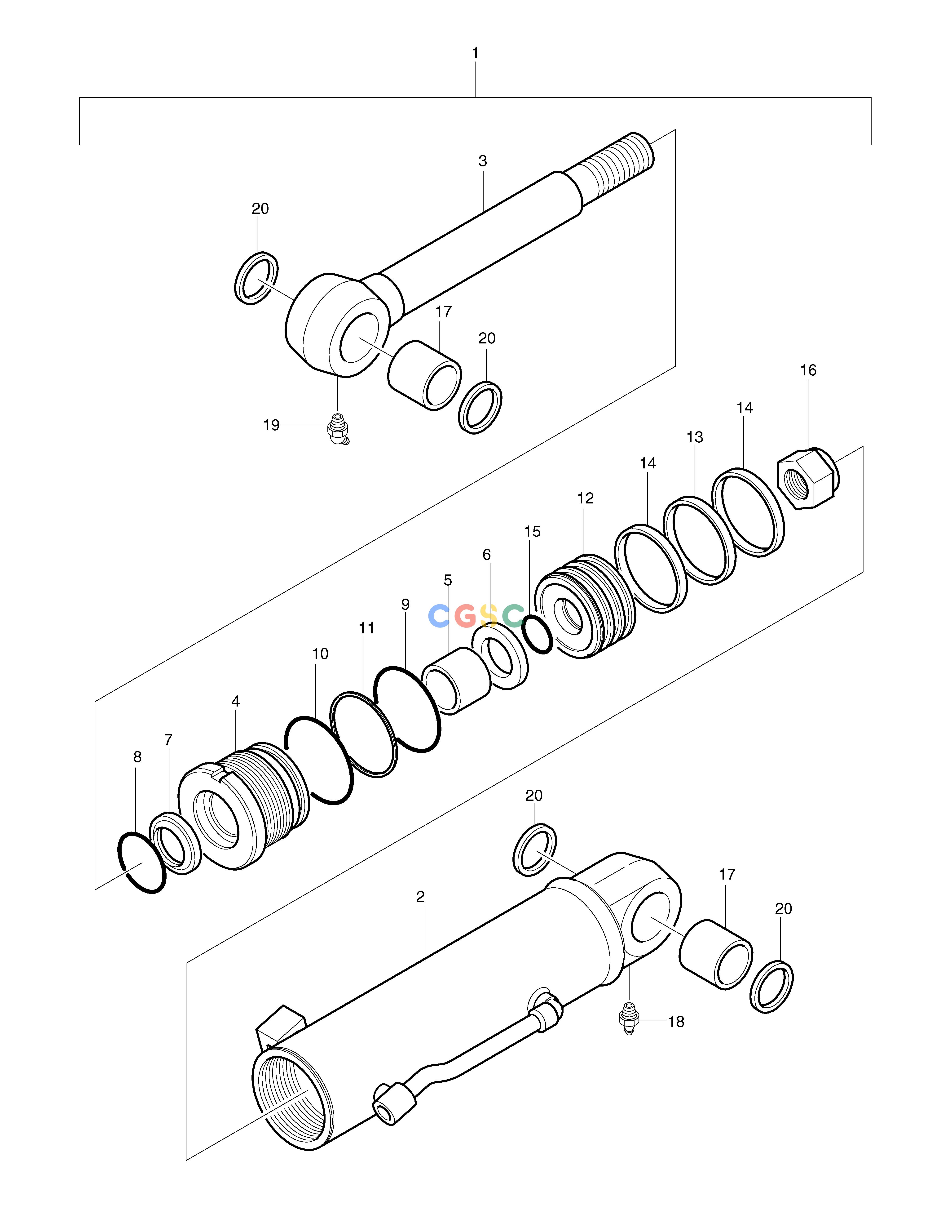 斗山零件查询DOZER CYLINDER SOLAR 015 Doosan parts catalog online