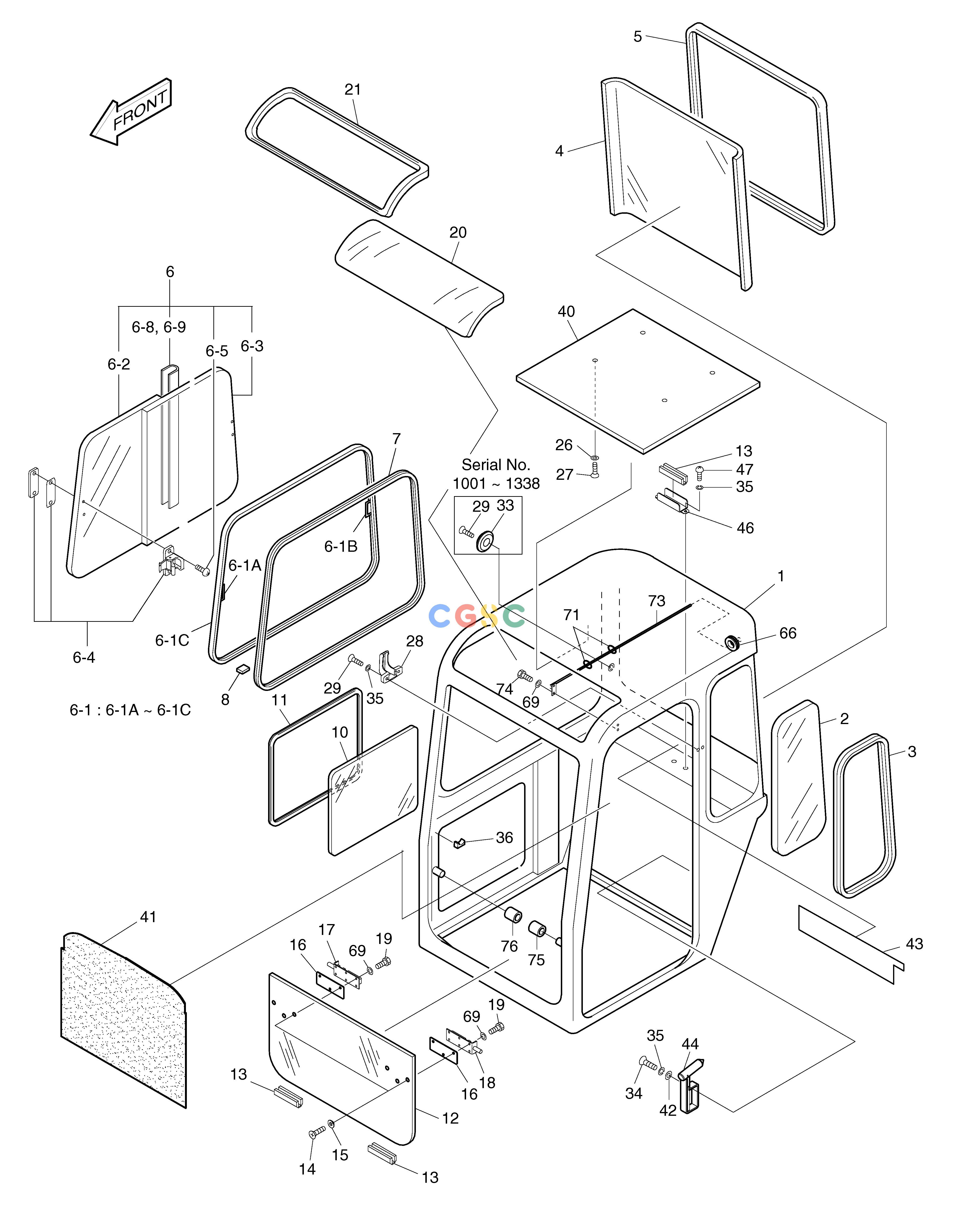 斗山零件查询CABIN(1) SOLAR 015 Doosan parts catalog online