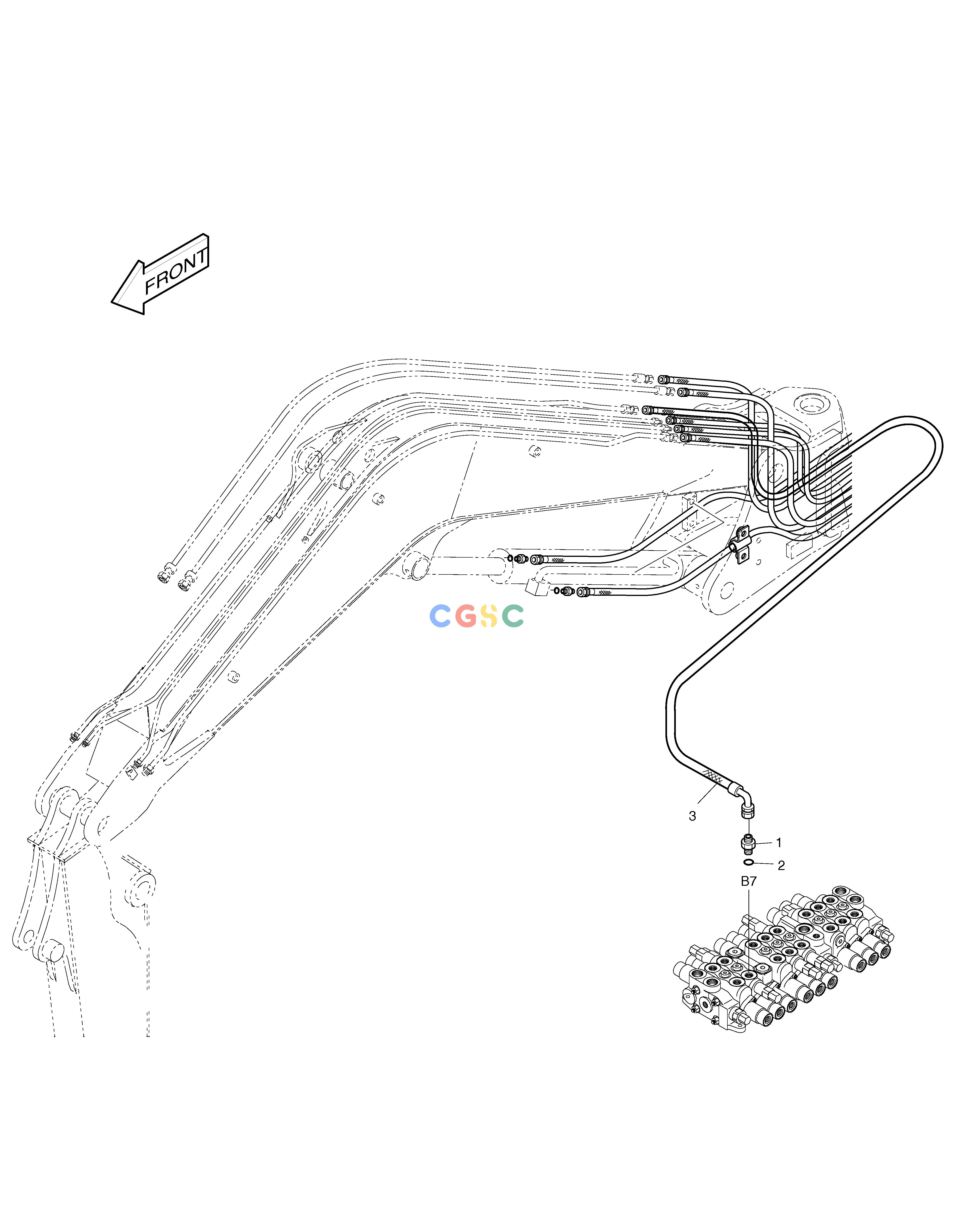 斗山零件查询OPTION PIPING-TWO WAY SOLAR 015 Doosan parts catalog online