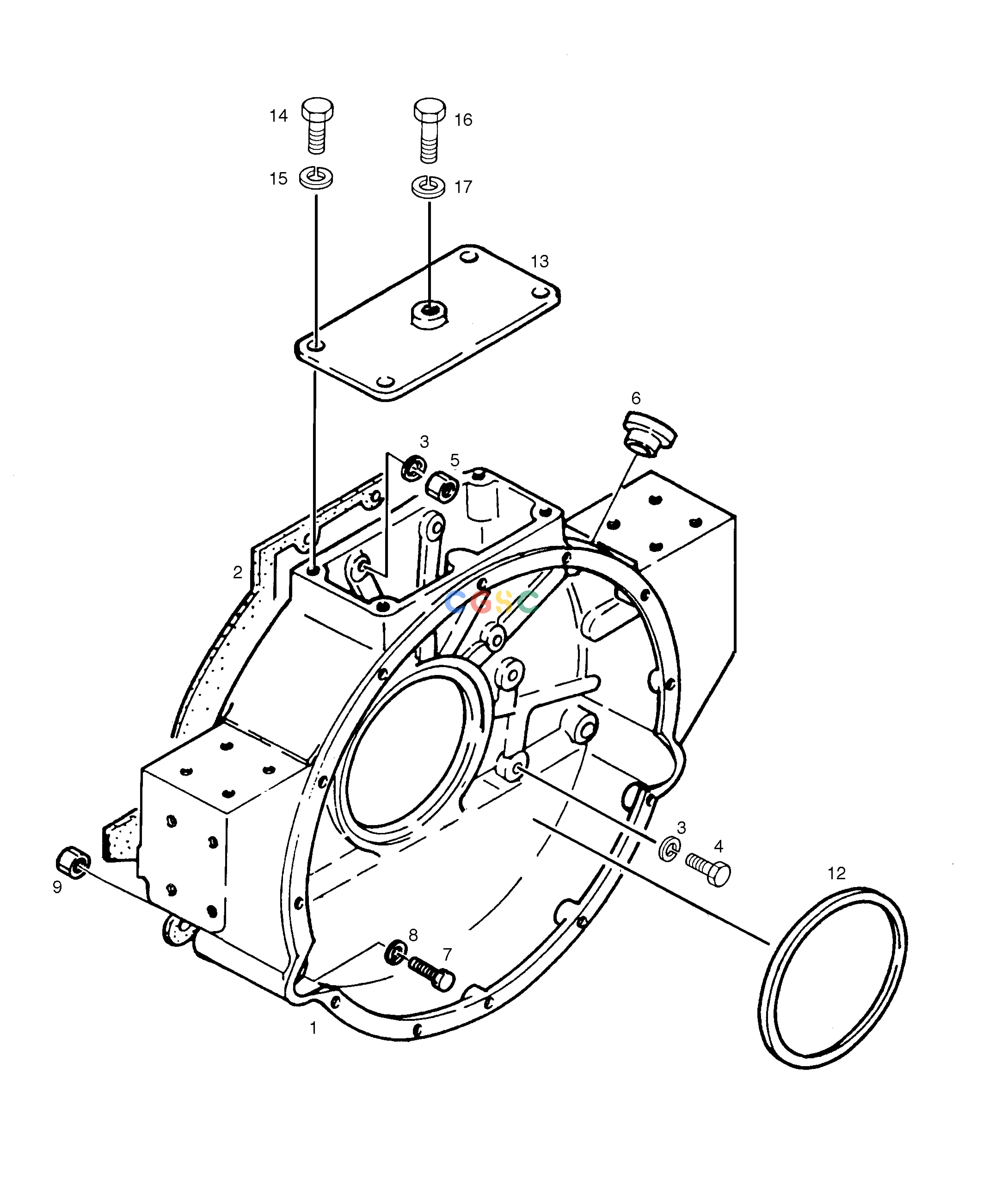斗山零件查询FLYWHEEL HOUSING MEGA 300 Doosan parts catalog online