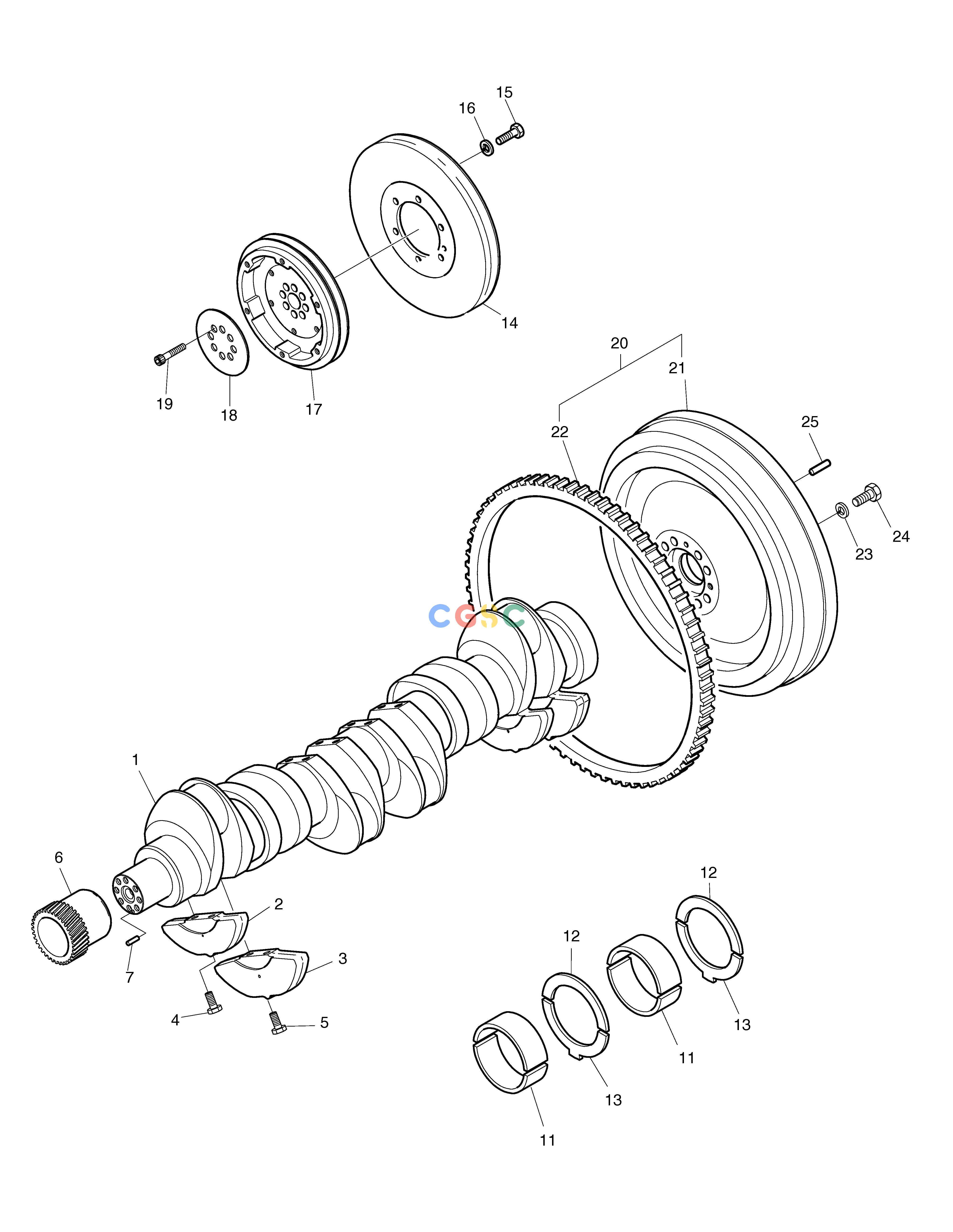 斗山零件查询CRANK SHAFT ASS'Y MEGA 300 Doosan parts catalog online
