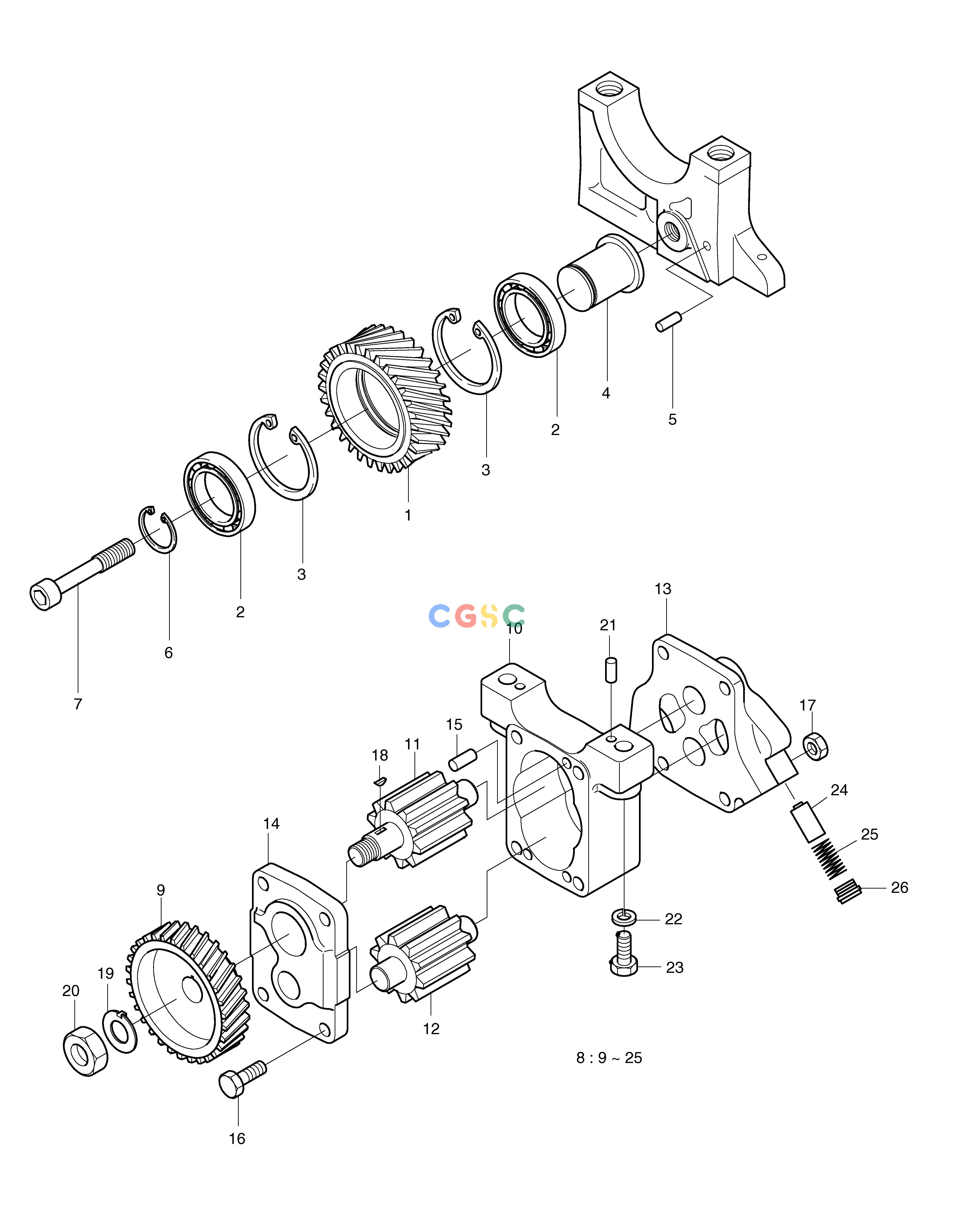 斗山零件查询OIL PUMP MEGA 300 Doosan parts catalog online