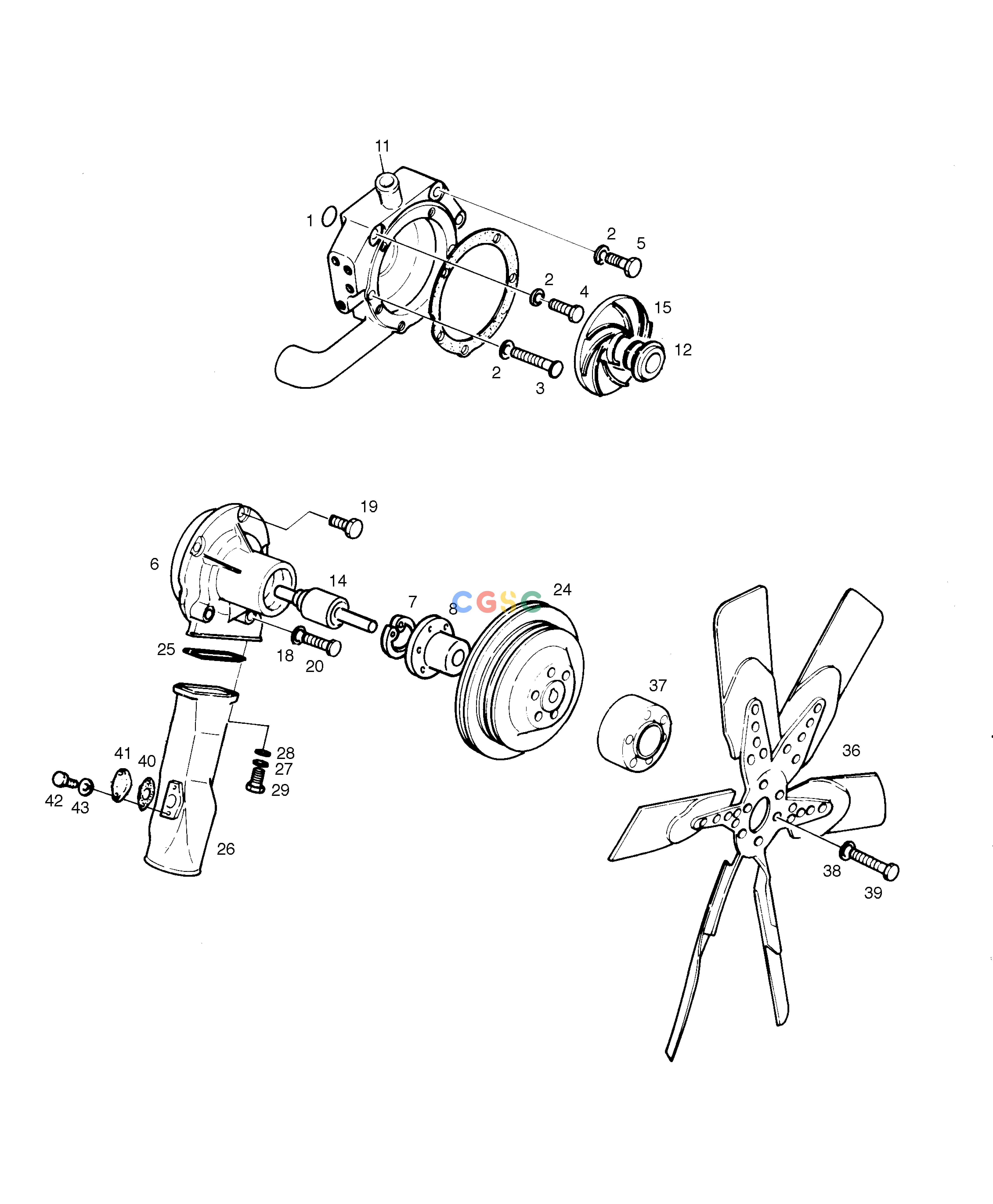 斗山零件查询COOLING WATER PUMP MEGA 300 Doosan parts catalog online
