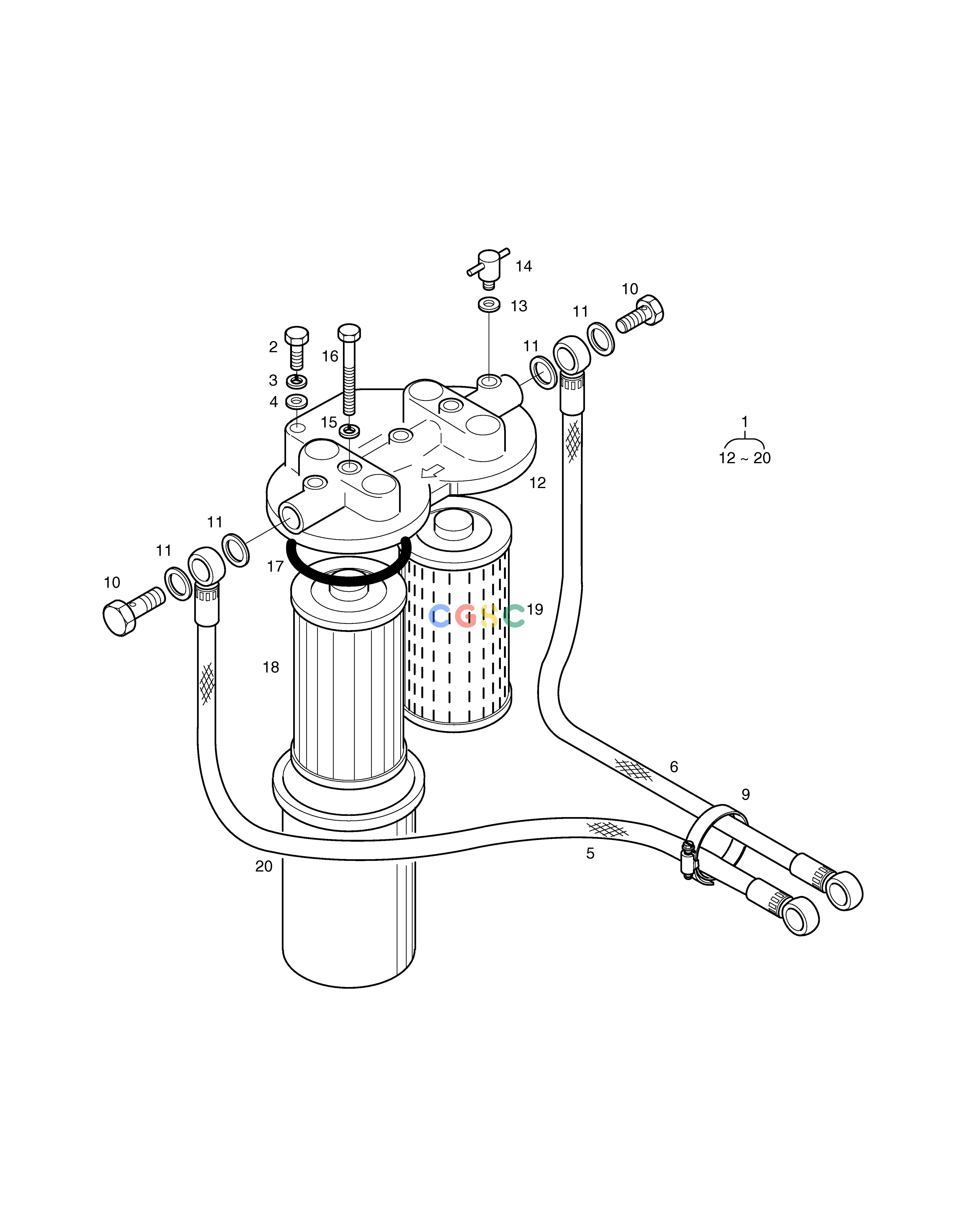 斗山零件查询FUEL FILTER MEGA 300 Doosan parts catalog online