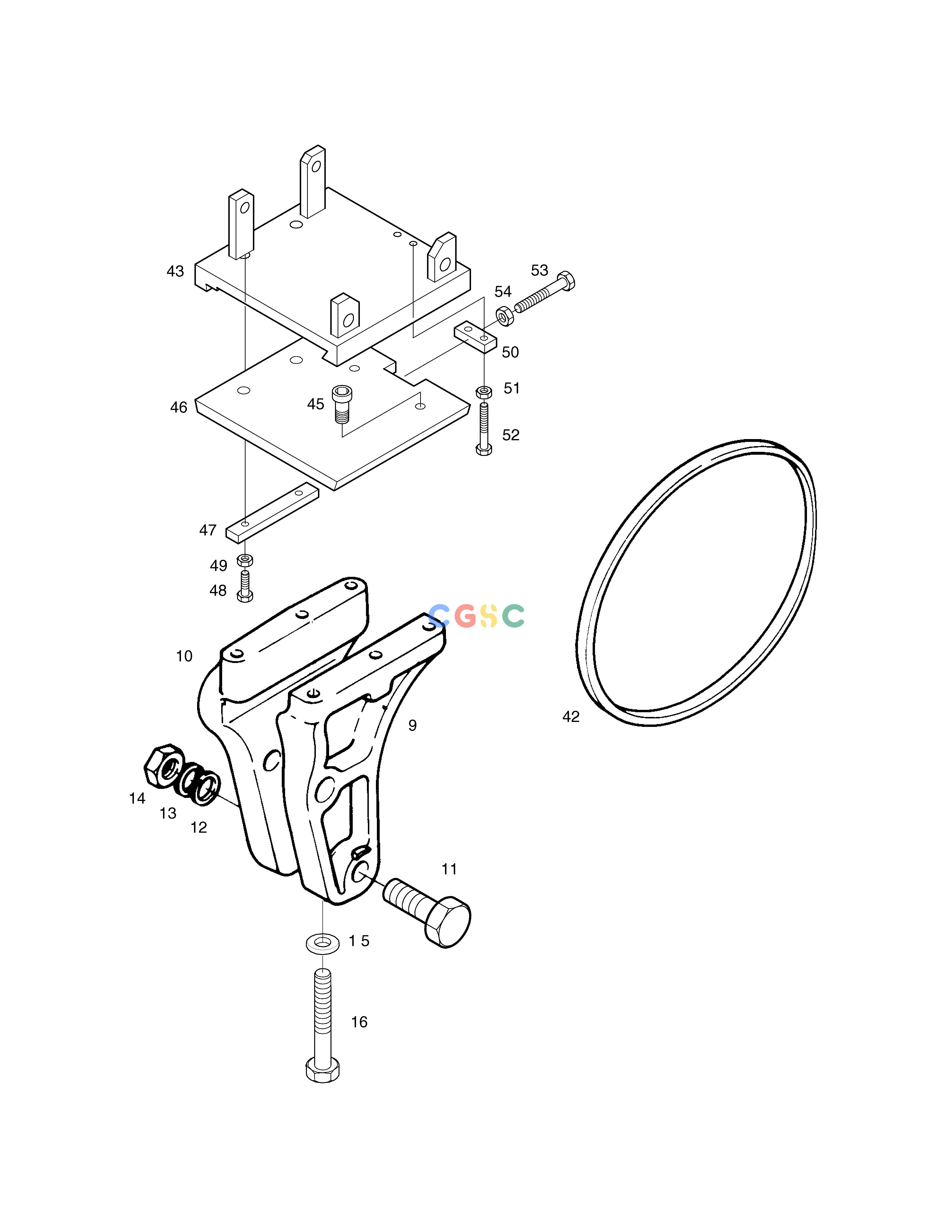 斗山零件查询AIR CONPRESSOR MOUNTING BRACKET MEGA 300 Doosan parts catalog online