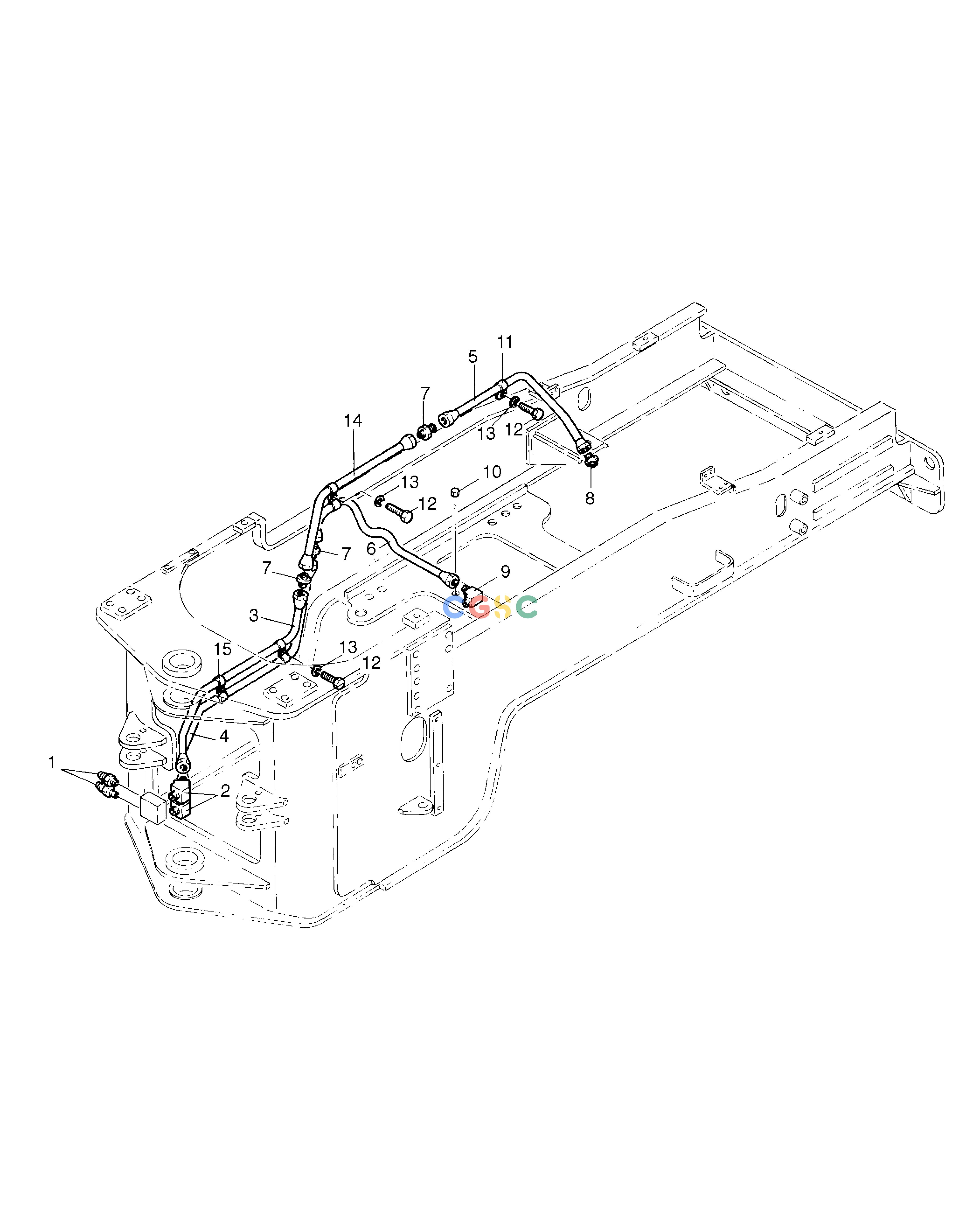 斗山零件查询REAR AXLE PIVOT LUB. PIPING MEGA 300 Doosan parts catalog online