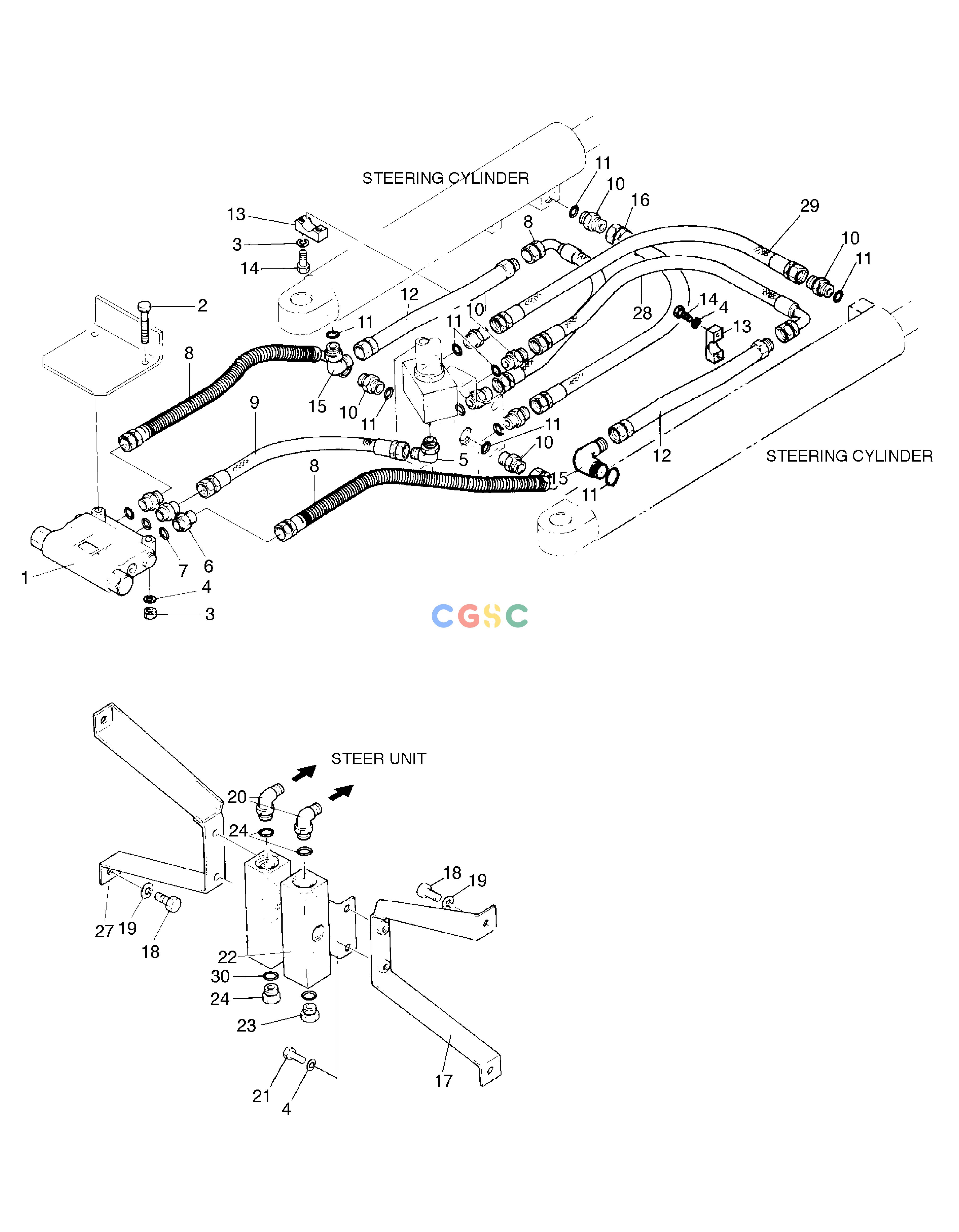 斗山零件查询STEERING PIPING MEGA 300 Doosan parts catalog online