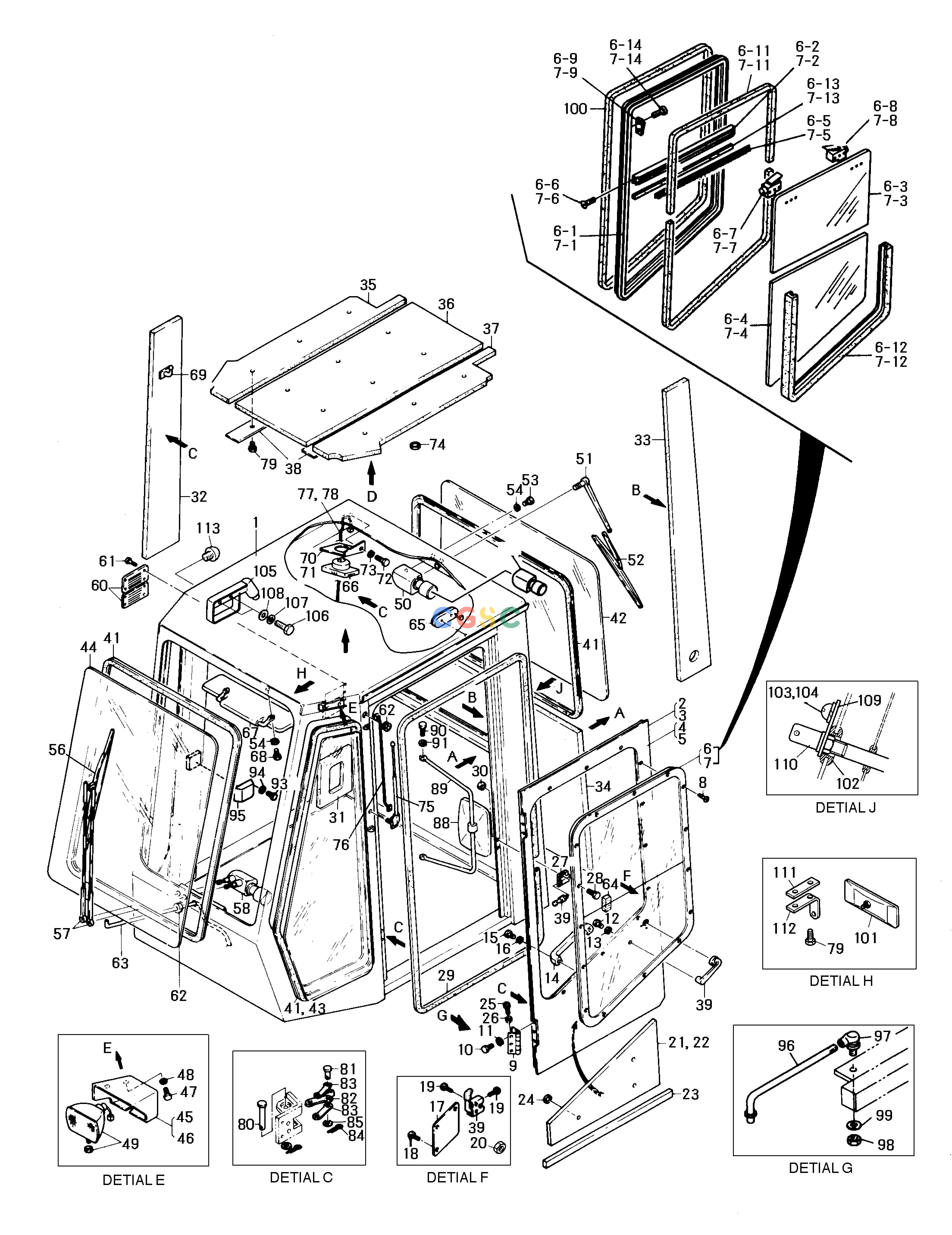 斗山零件查询CABIN MEGA 300 Doosan parts catalog online