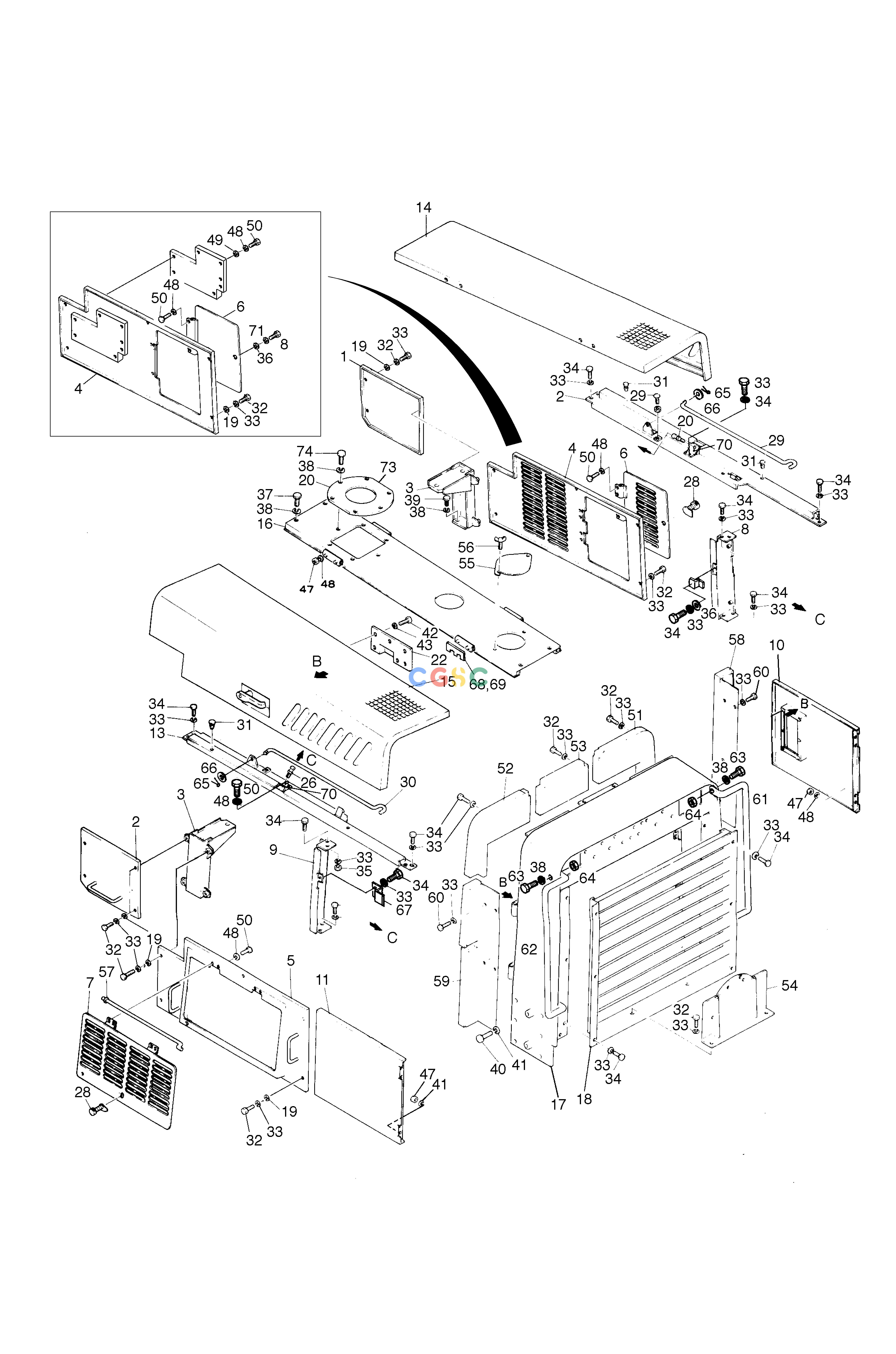 斗山零件查询CANOPIES ASS'Y MEGA 300 Doosan parts catalog online
