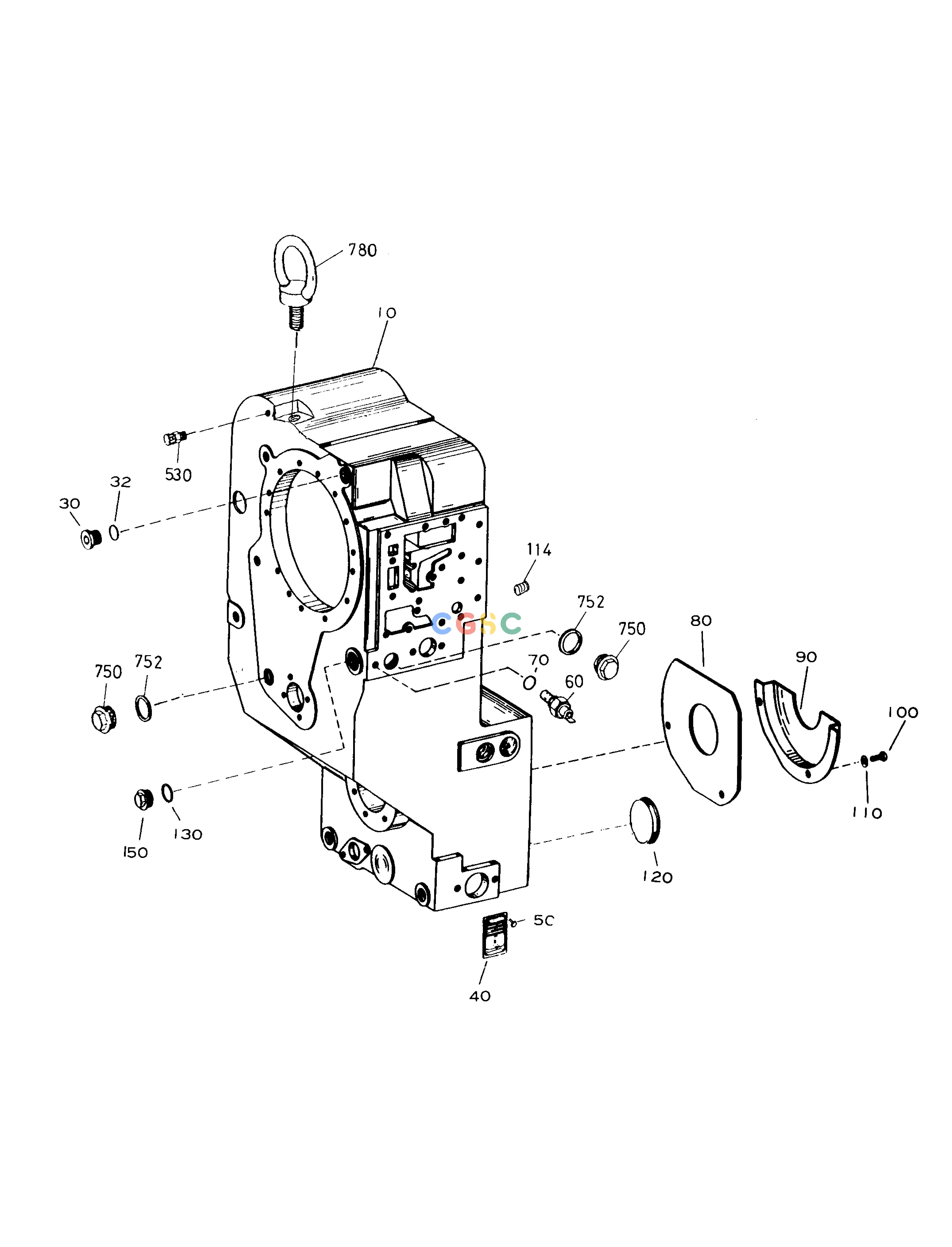 斗山零件查询GEARBOX HOUSING MEGA 300 Doosan parts catalog online
