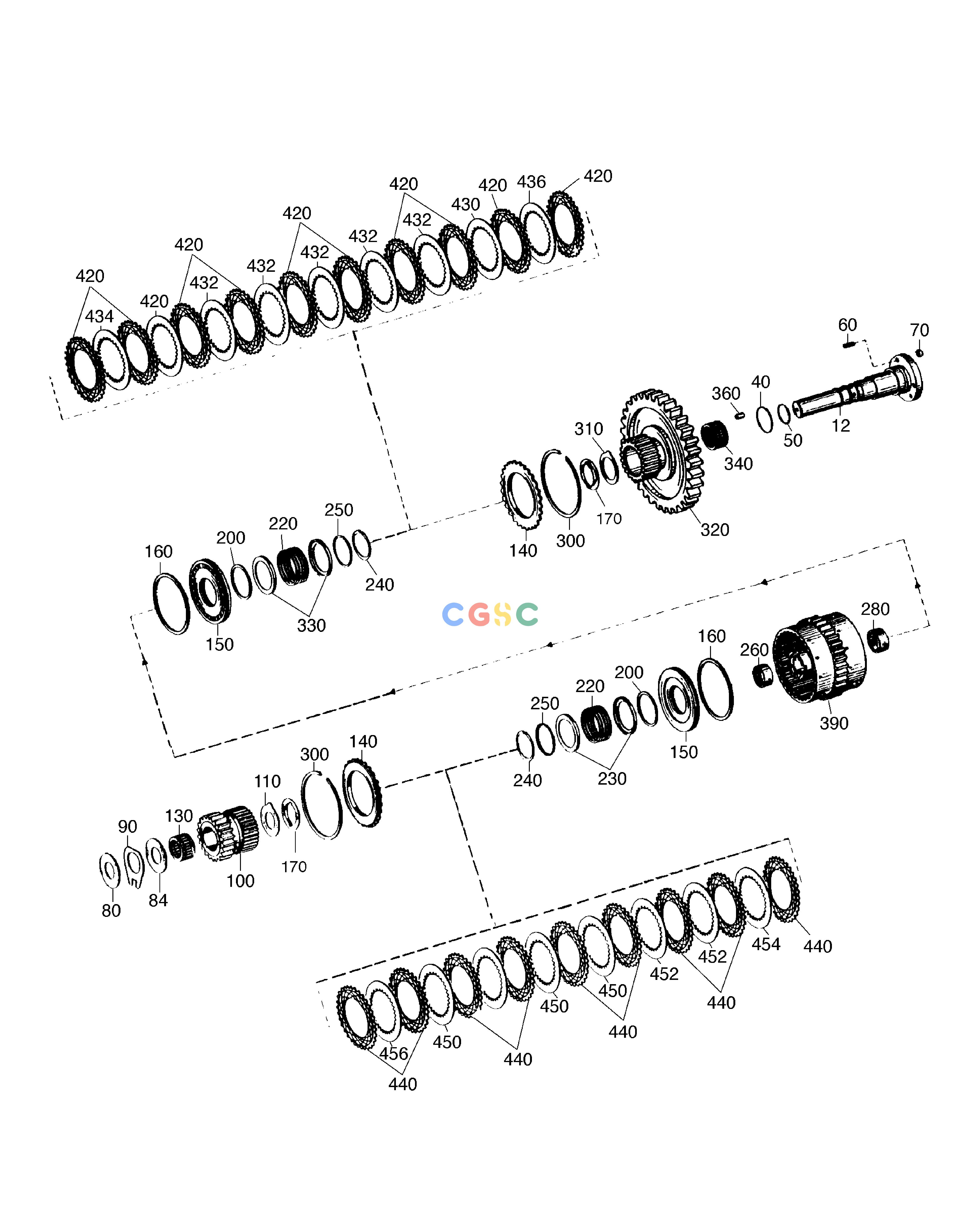 斗山零件查询CLUTCH ASS'Y(K3+K4)(3) MEGA 300 Doosan parts catalog online