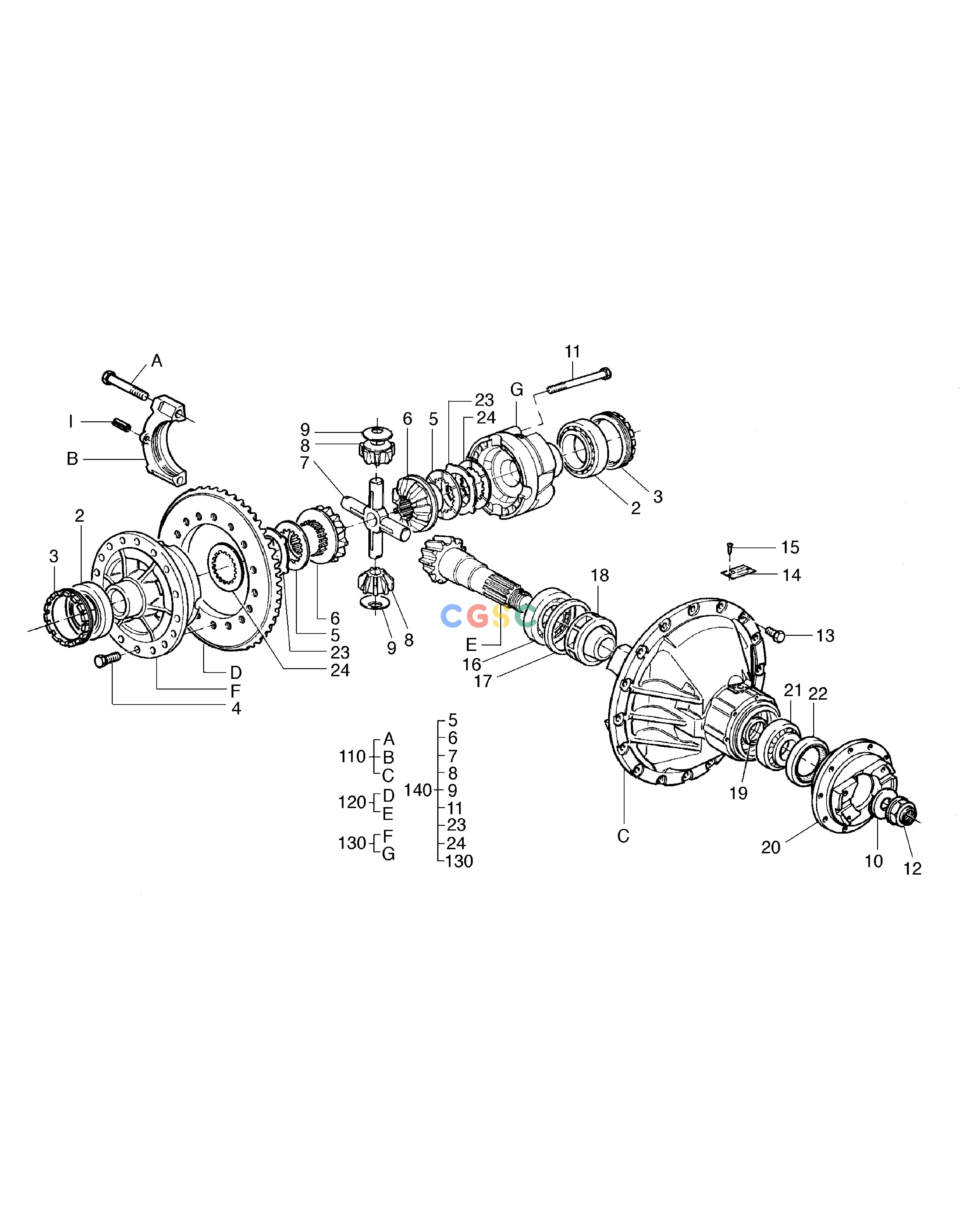 斗山零件查询FRONT DIFFERENTIAL GEAR ASS'Y MEGA 300 Doosan parts catalog online
