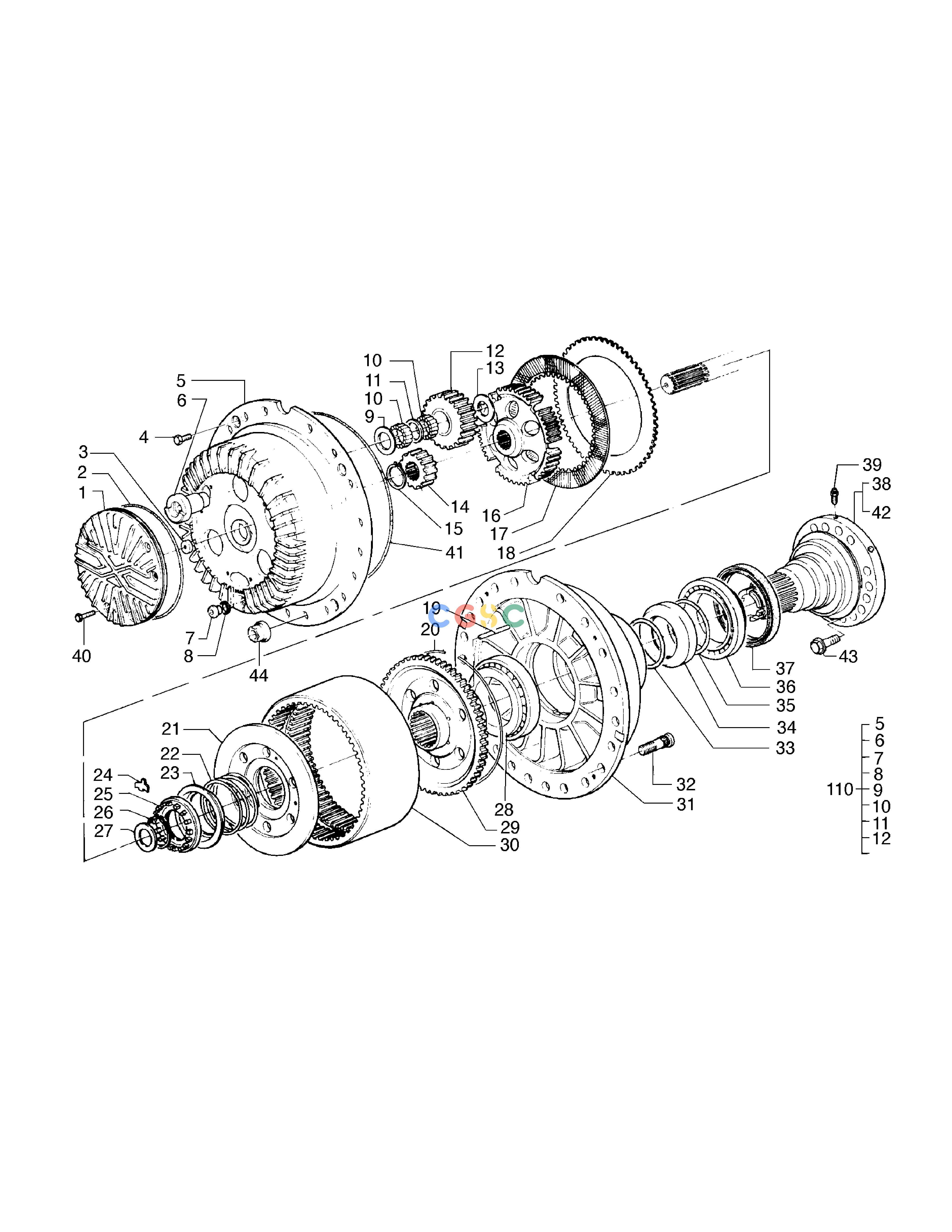 斗山零件查询FRONT PLANETARY GEAR ASS'Y MEGA 300 Doosan parts catalog online