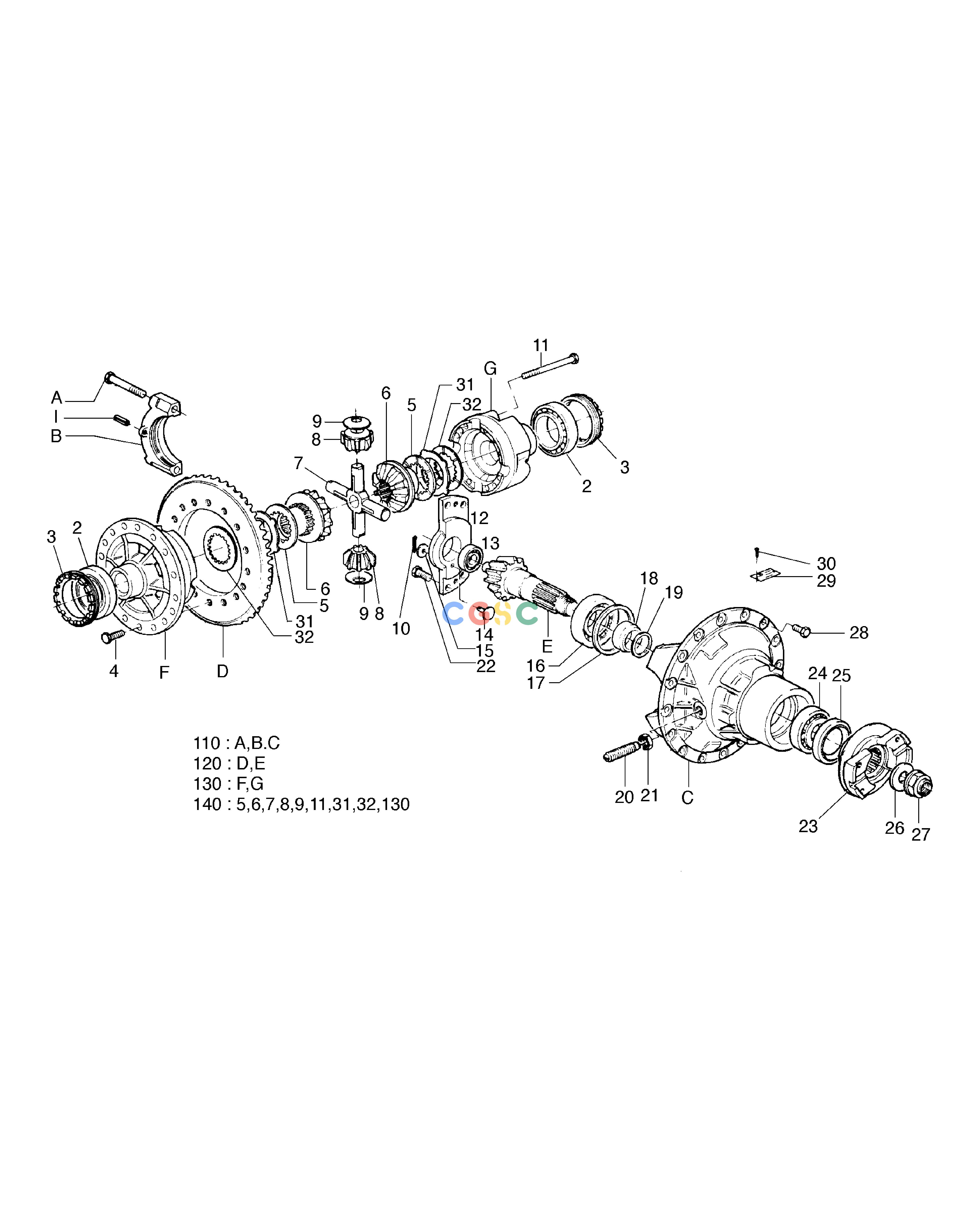 斗山零件查询REAR DIFFERENTIAL GEAR ASS'Y MEGA 300 Doosan parts catalog online