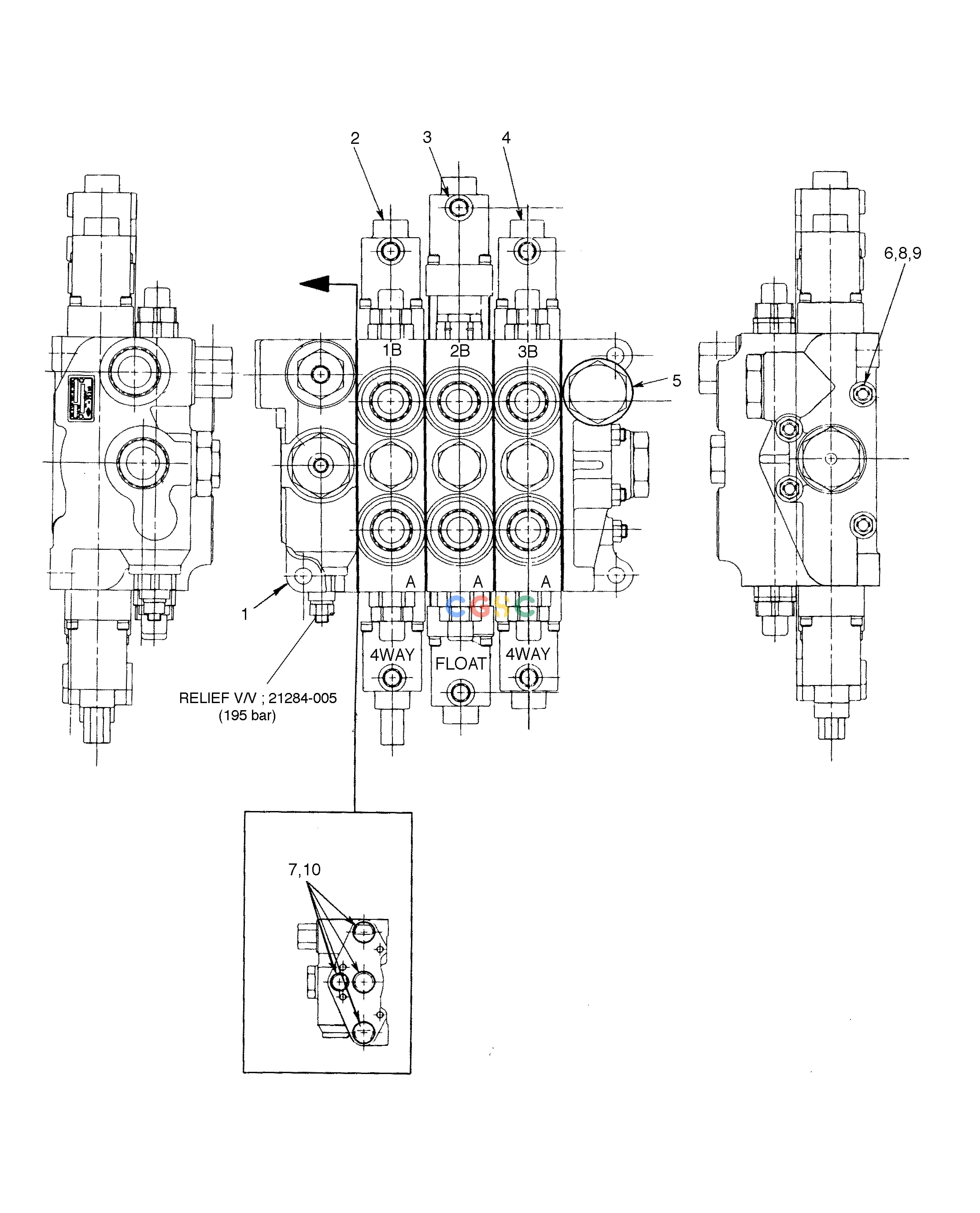 斗山零件查询CONTROL VALVE MEGA 300 Doosan parts catalog online