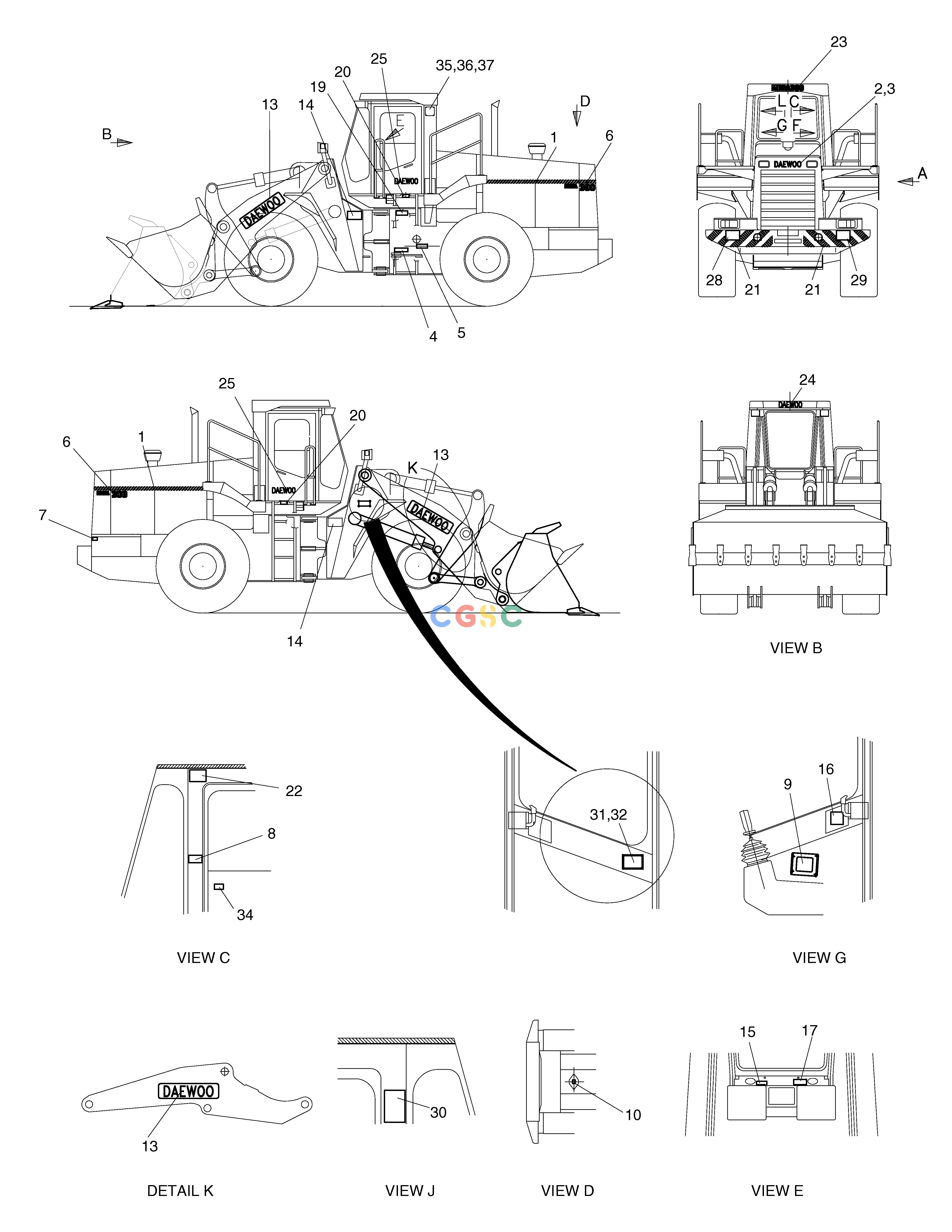斗山零件查询NANE PLATE-ENGLISH MEGA 300 Doosan parts catalog online