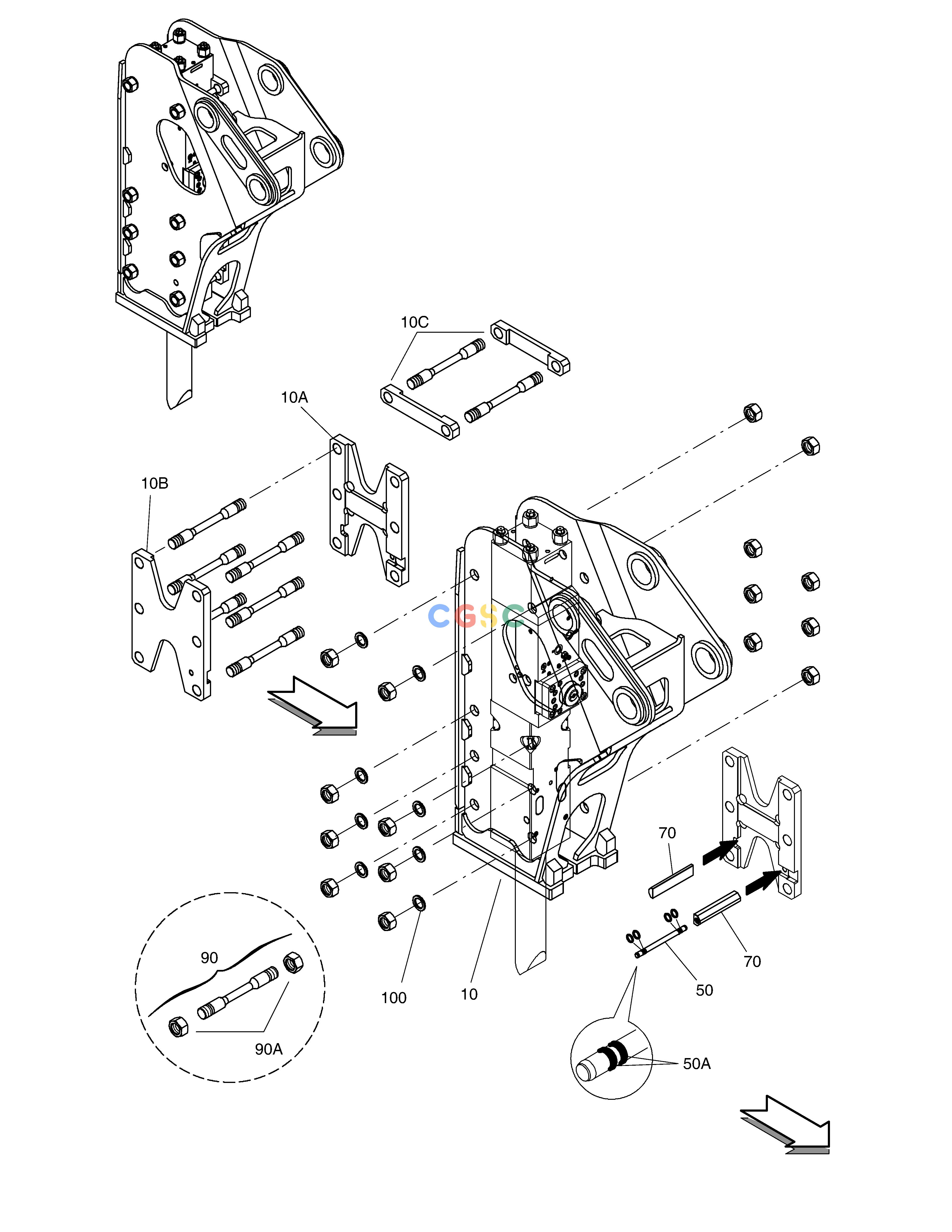 斗山零件查询SIDE MOUNTING DXB260S Doosan parts catalog online