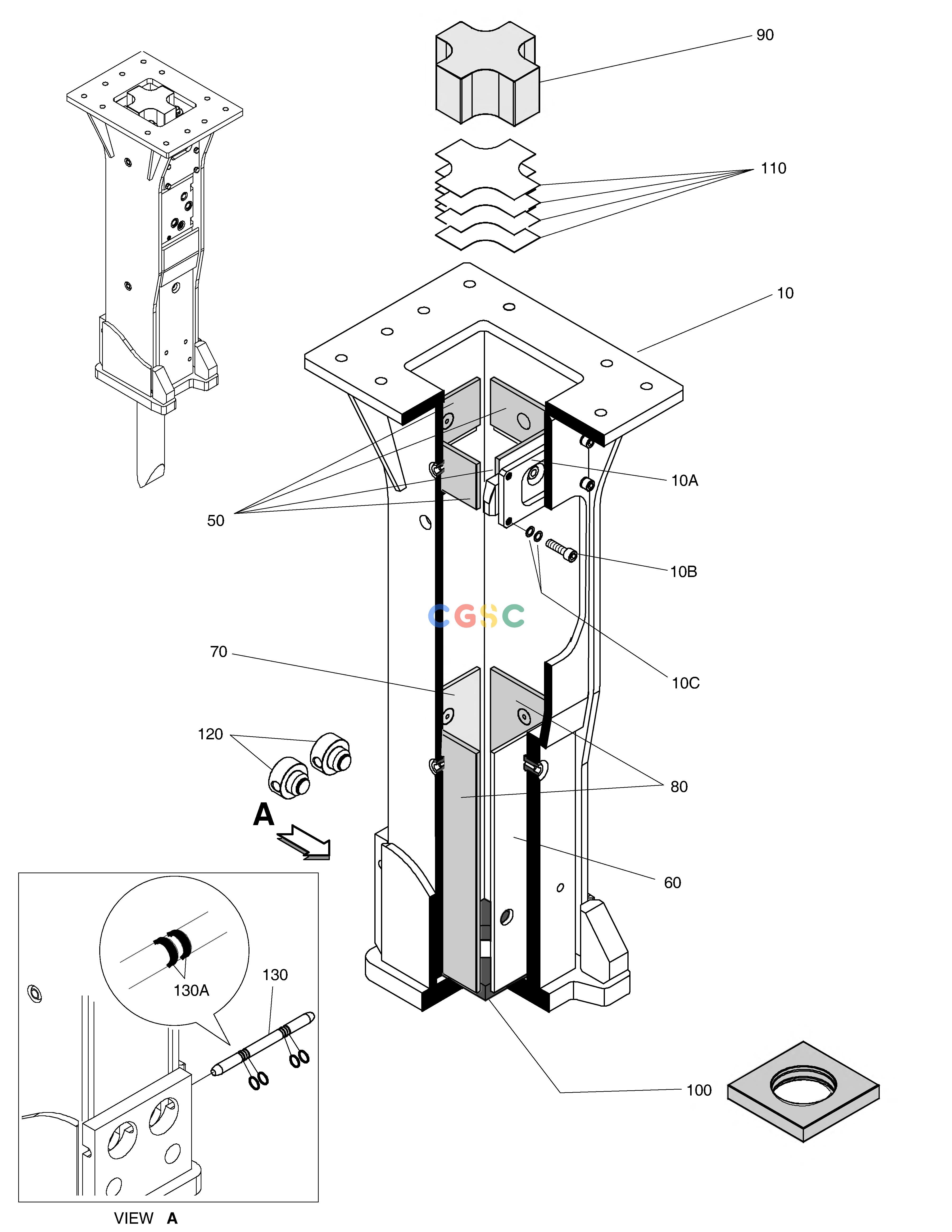 斗山零件查询HOUSING DXB170H Doosan parts catalog online