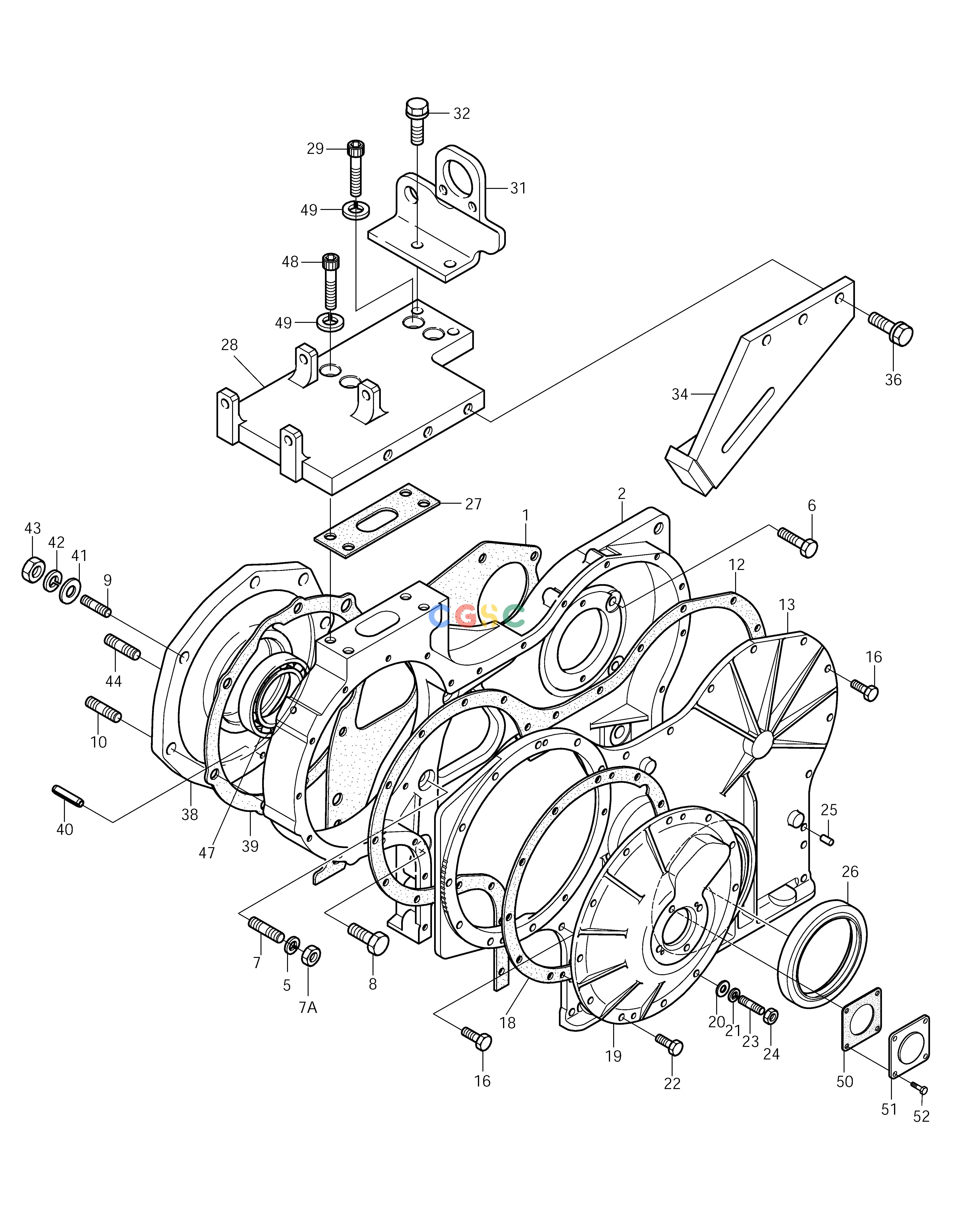 斗山零件查询TIMING GEAR CASE SOLAR 250LC-V Doosan parts catalog online