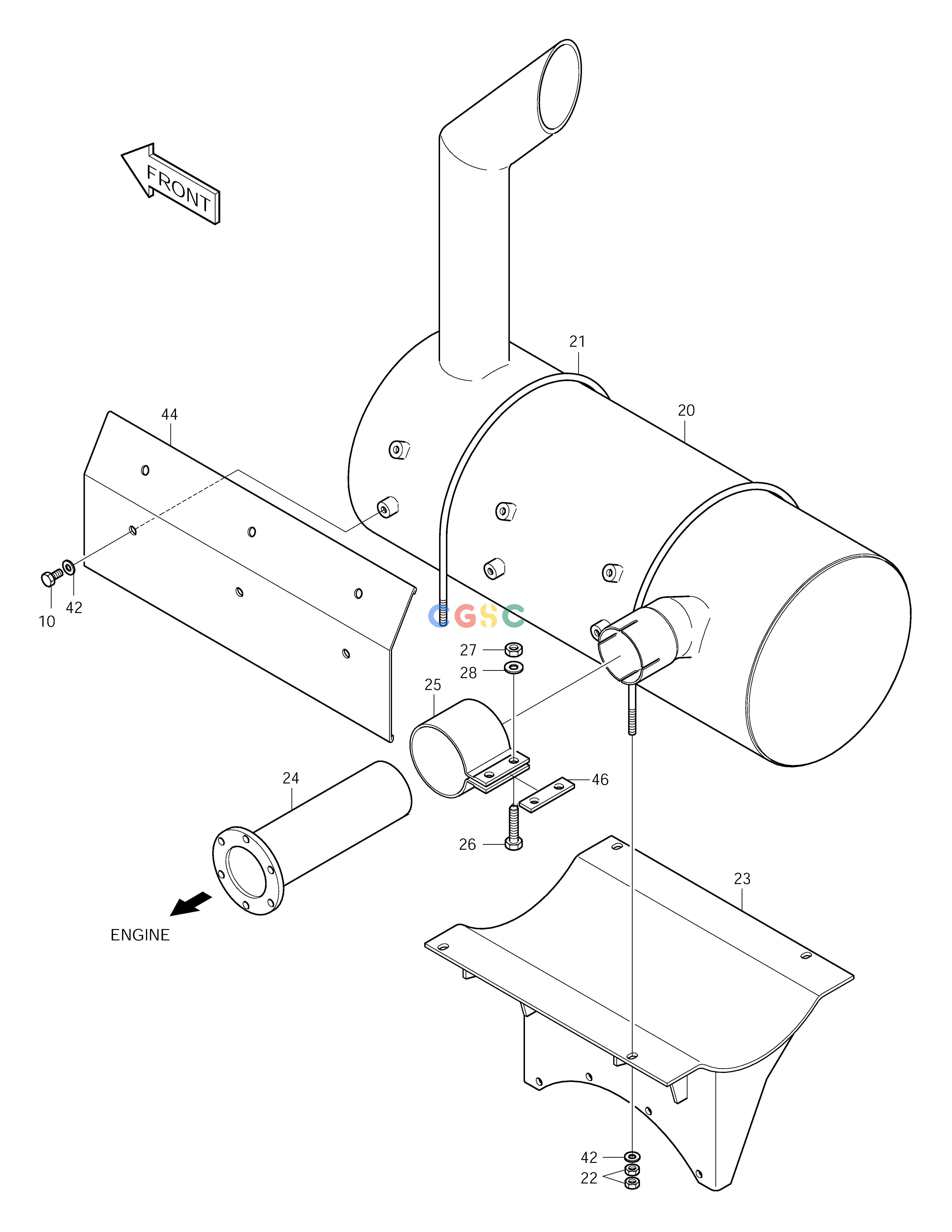 斗山零件查询MUFFLER SOLAR 250LC-V Doosan parts catalog online