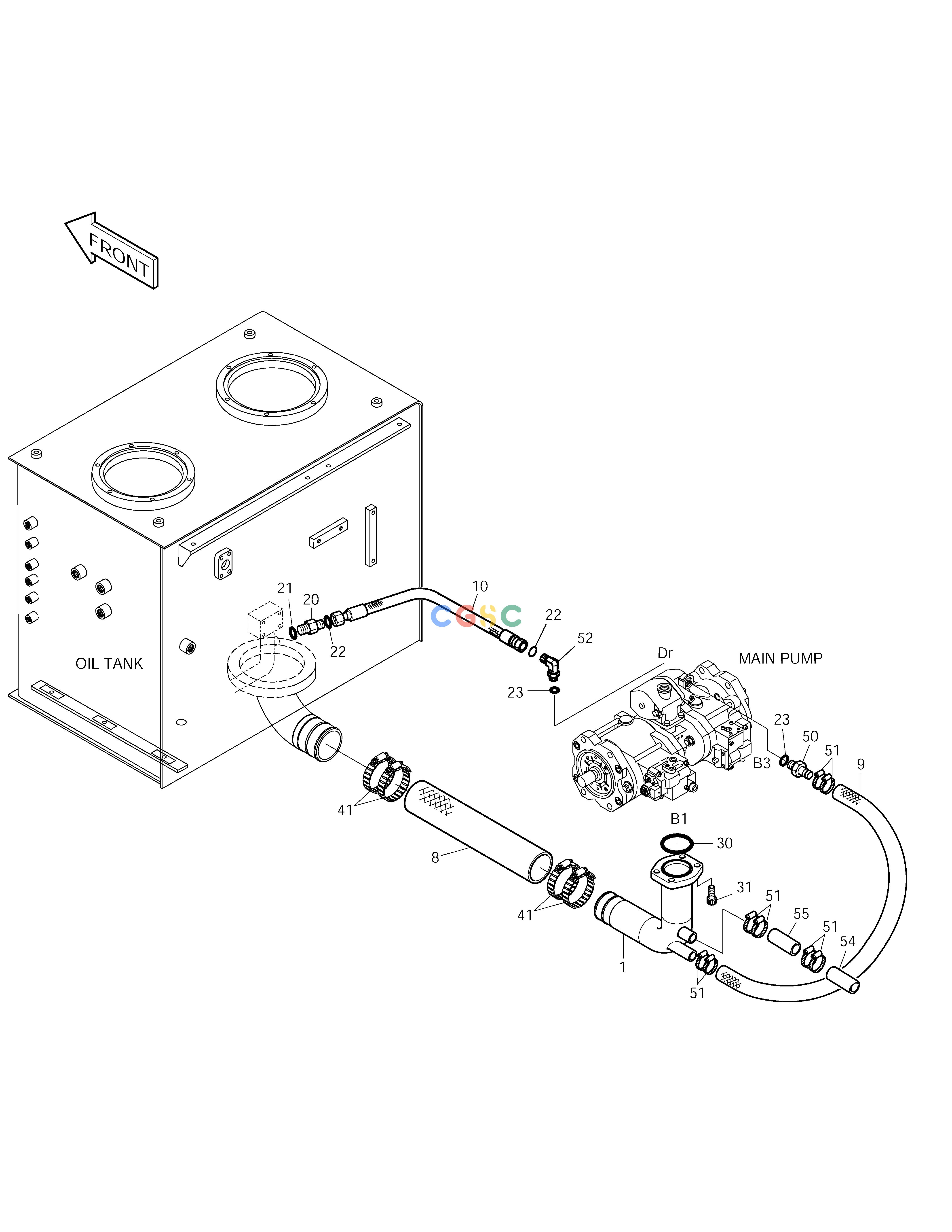 斗山零件查询OIL COOLER PIPING(2) SOLAR 250LC-V Doosan parts catalog online