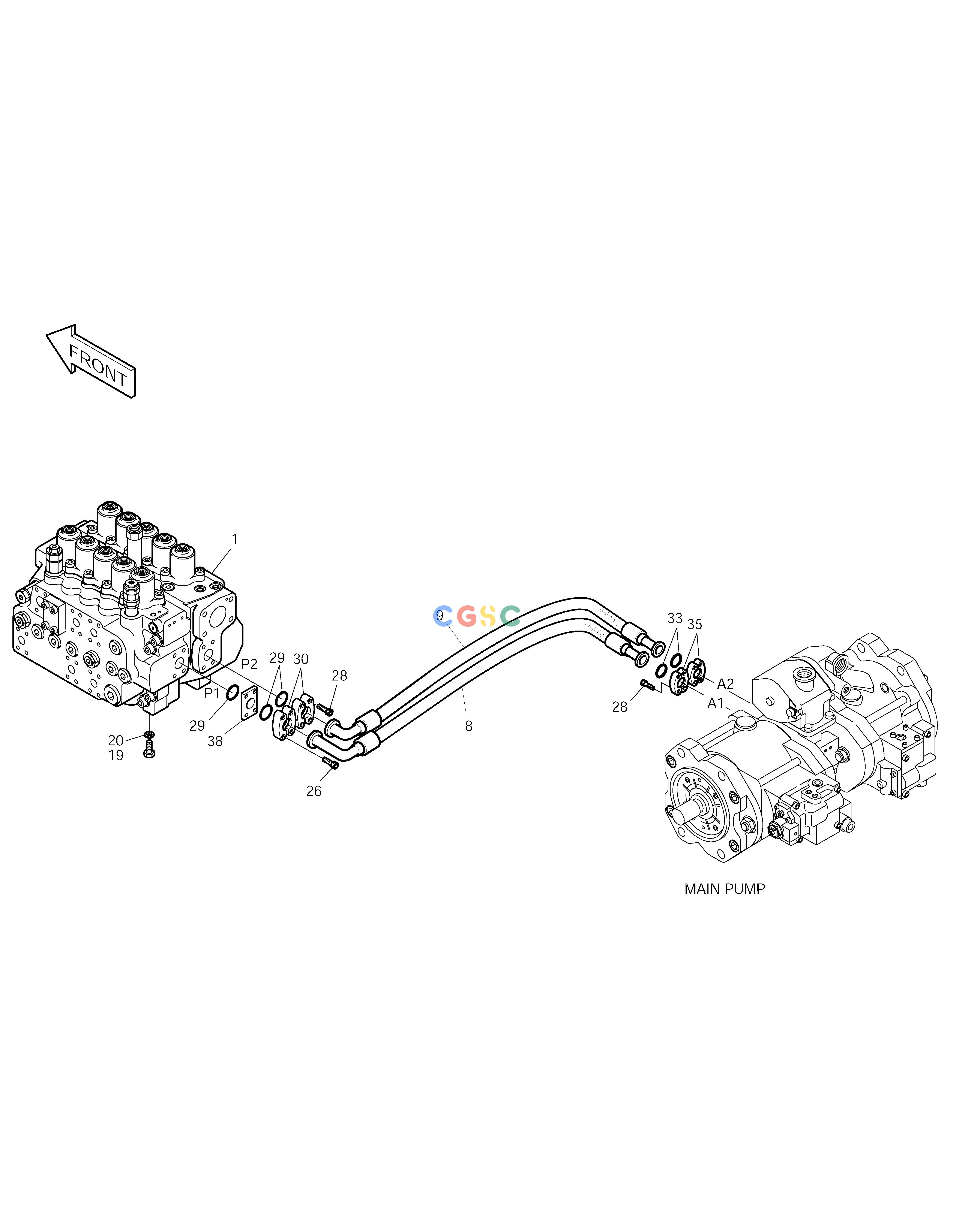 斗山零件查询MAIN PIPING(1) SOLAR 250LC-V Doosan parts catalog online