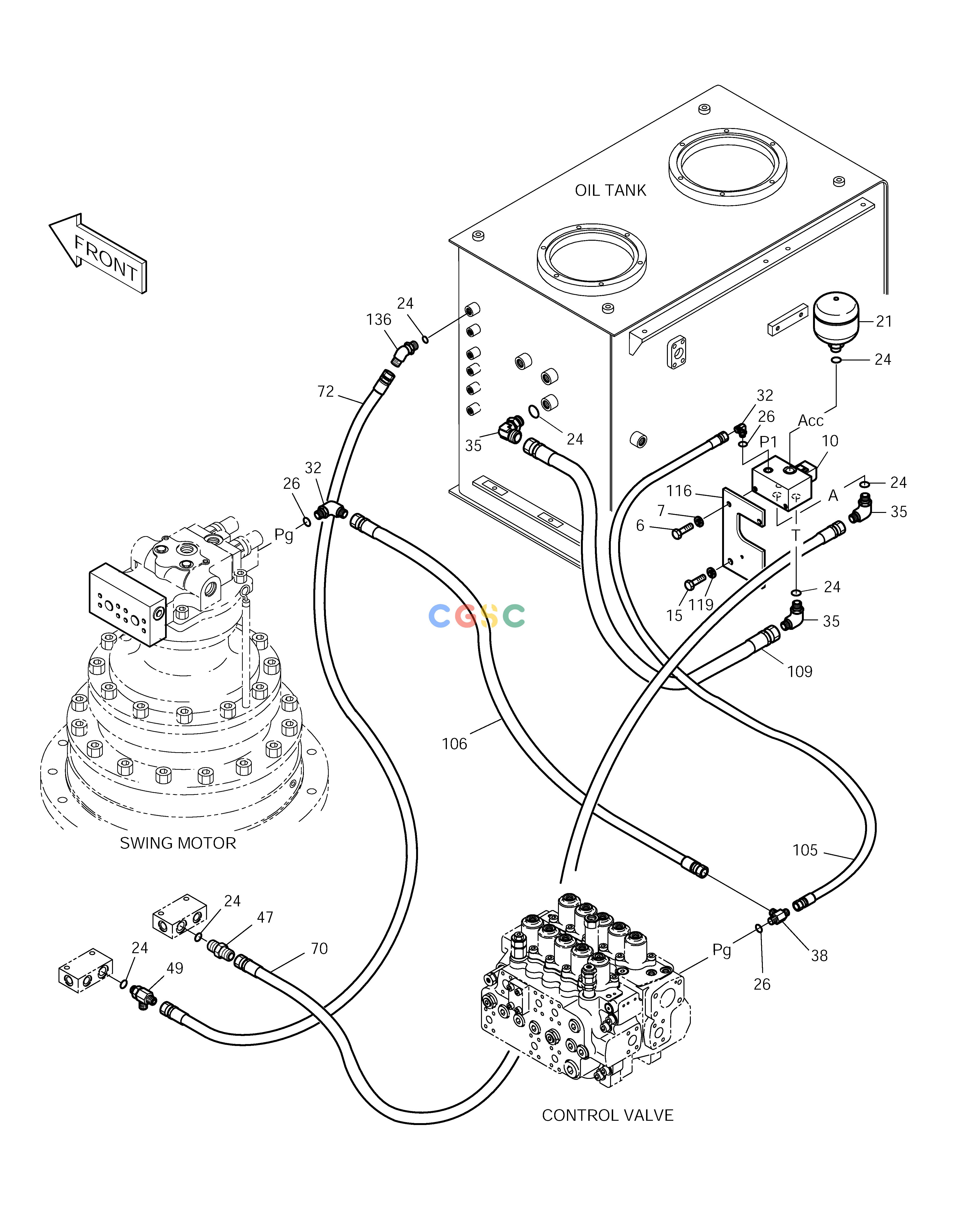 斗山零件查询PILOT PIPING(2) SOLAR 250LC-V Doosan parts catalog online