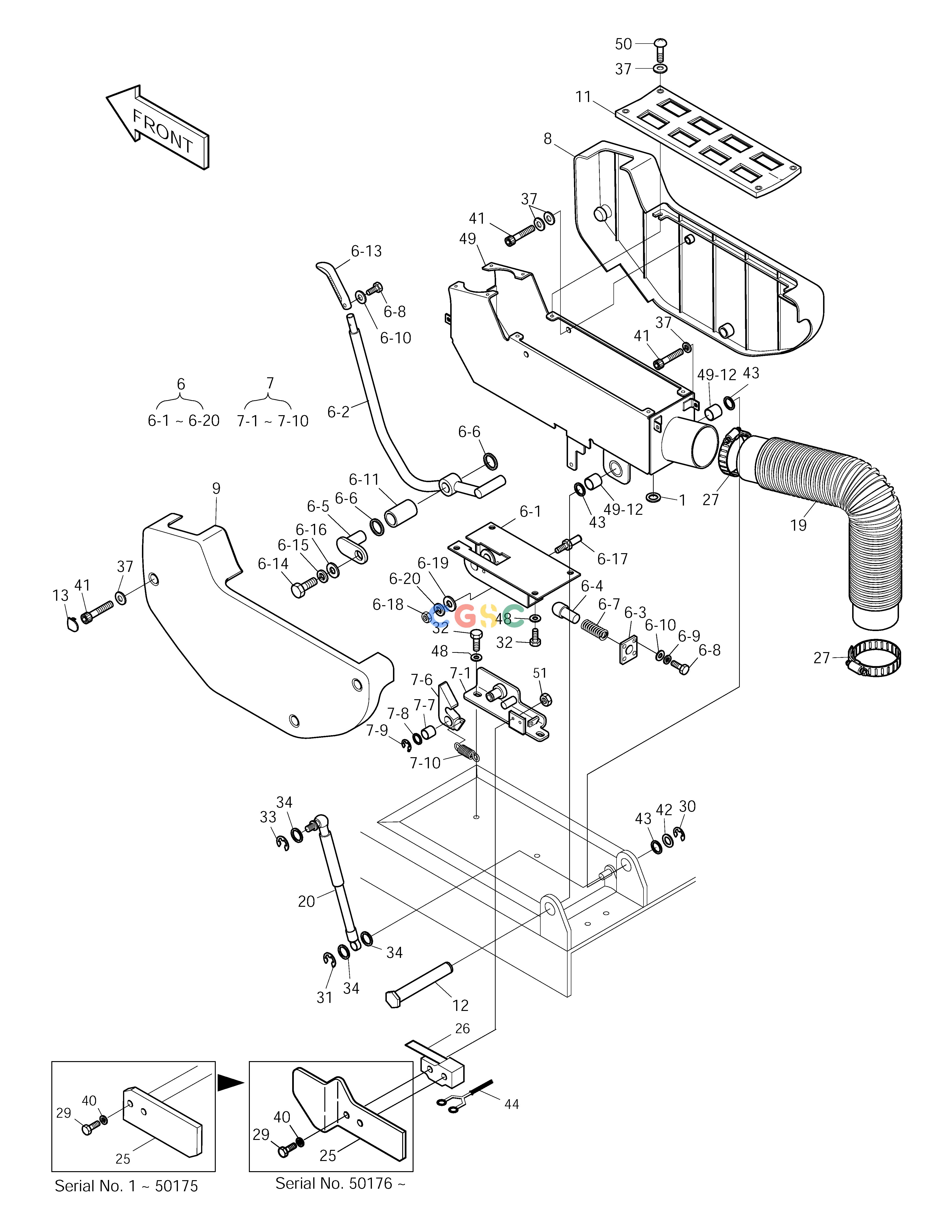 斗山零件查询CONTROL STAND-LH SOLAR 250LC-V Doosan parts catalog online