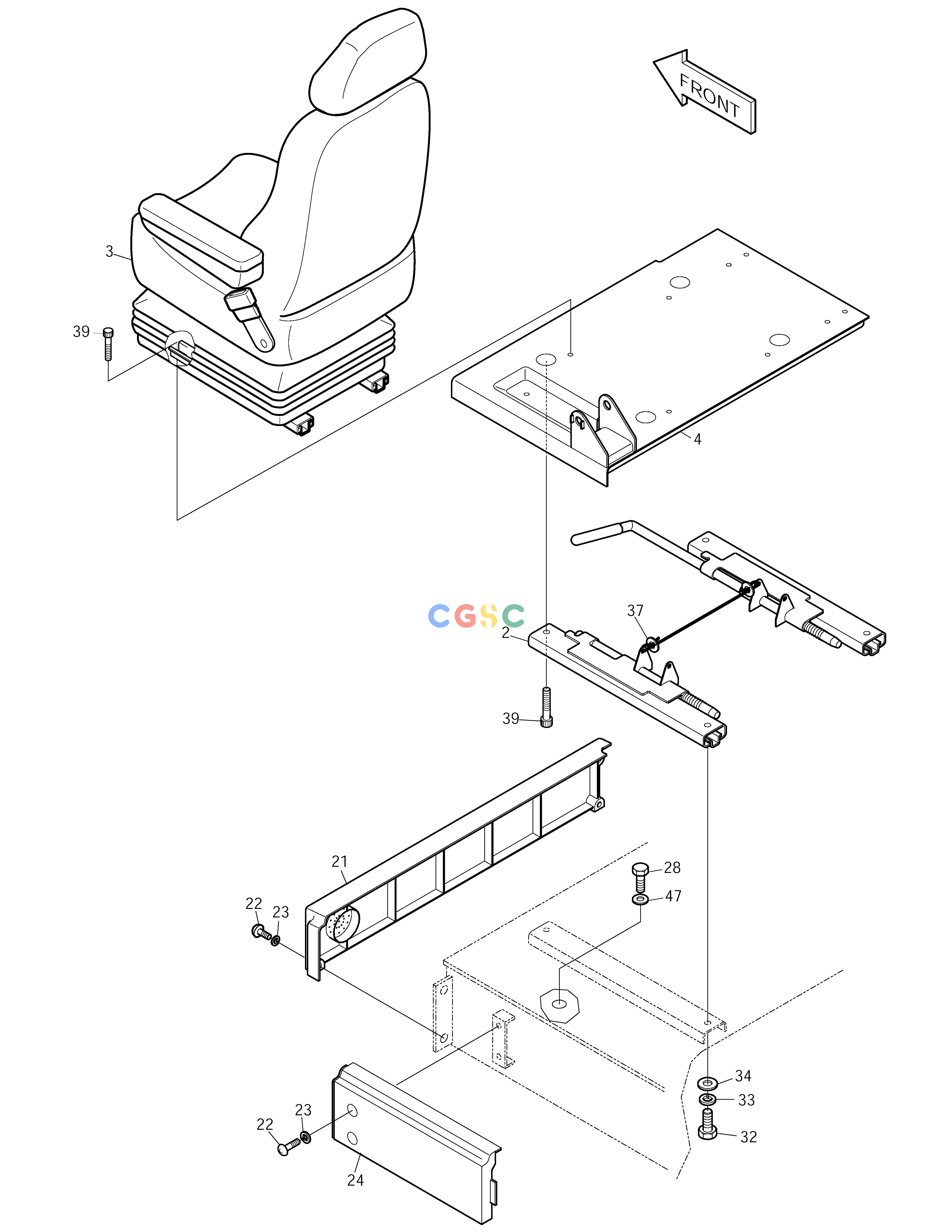 斗山零件查询SEAT & ELECTRIC BOX SOLAR 250LC-V Doosan parts catalog online