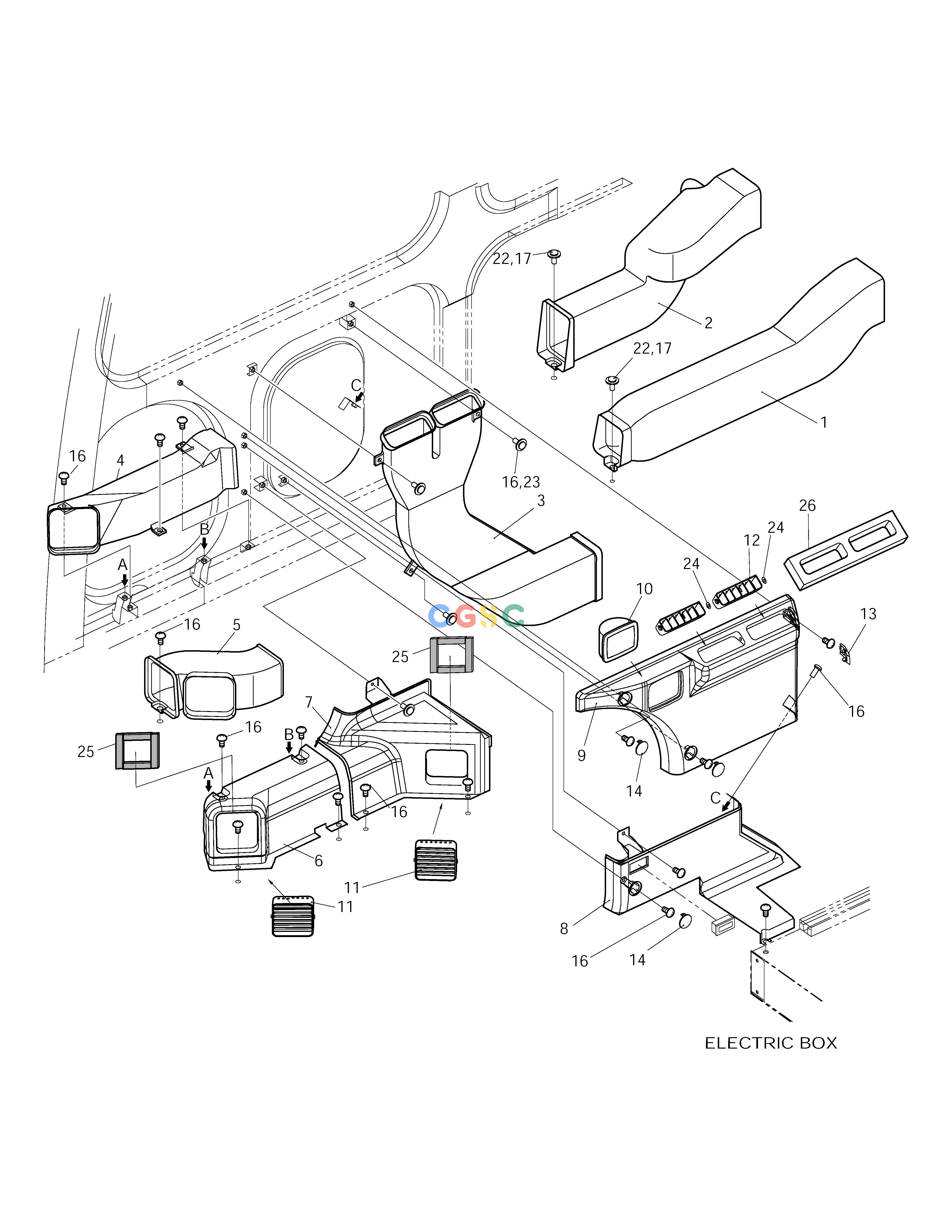 斗山零件查询DUCT COVER ASS'Y SOLAR 250LC-V Doosan parts catalog online
