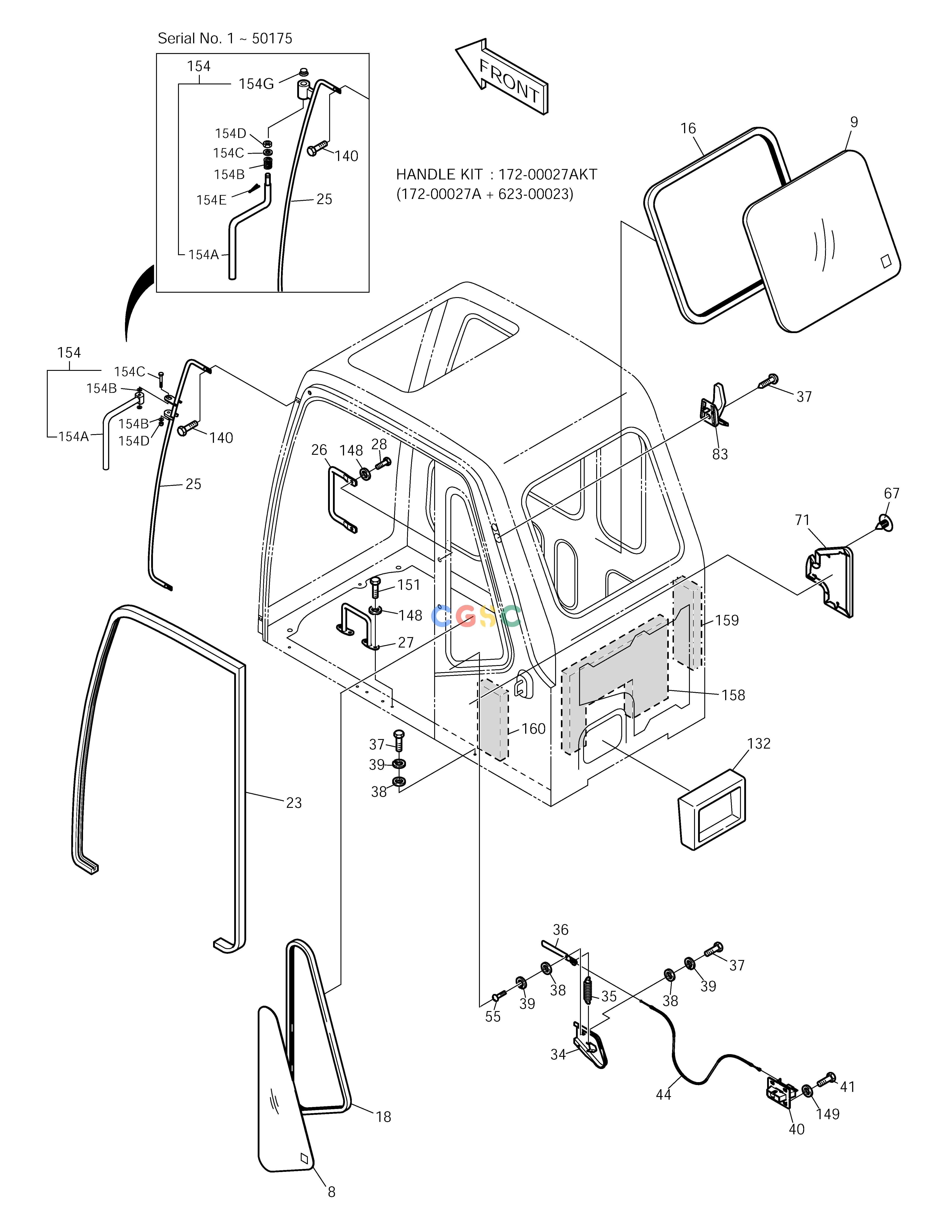 斗山零件查询CABIN(2) SOLAR 250LC-V Doosan parts catalog online