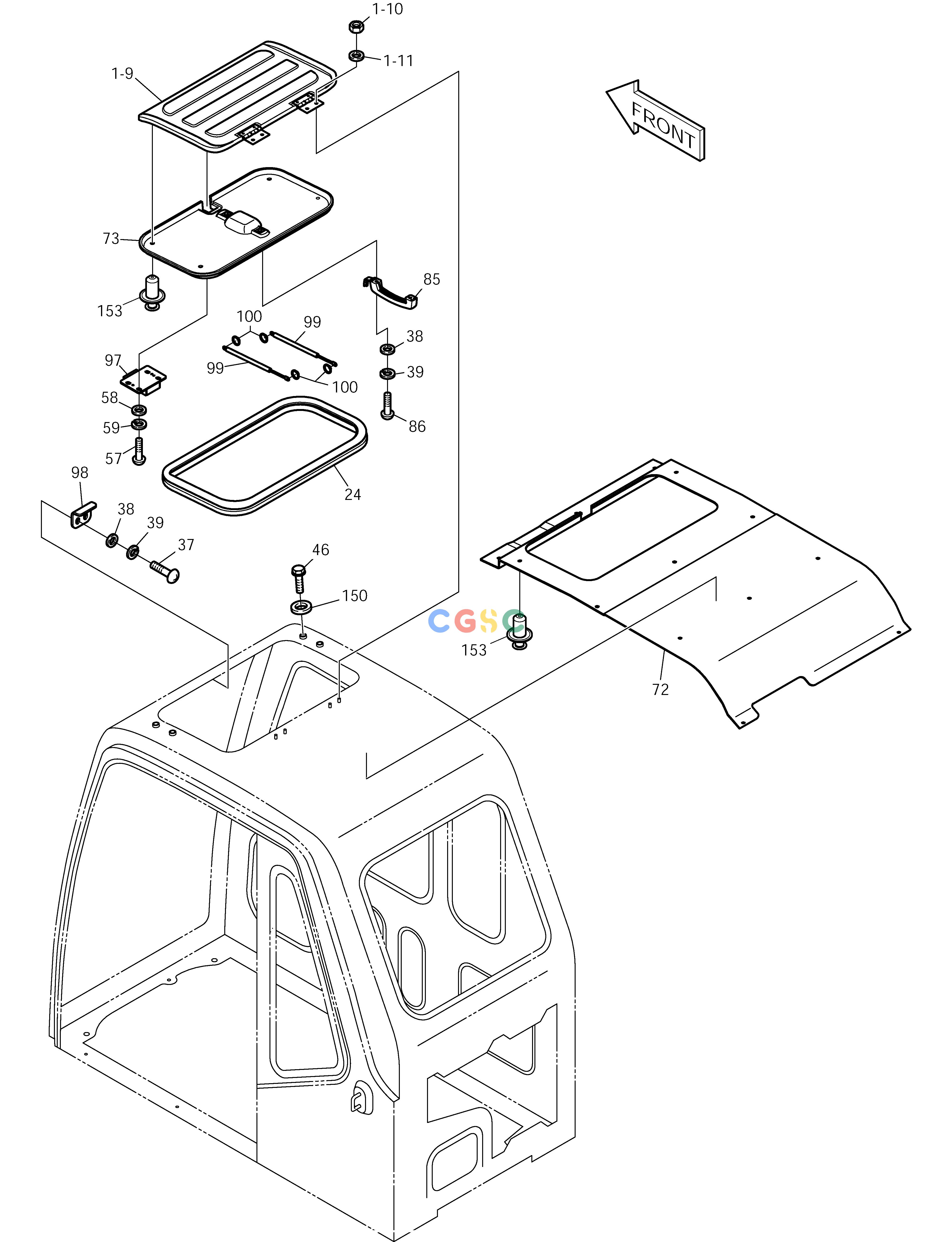 斗山零件查询CABIN(4) SOLAR 250LC-V Doosan parts catalog online
