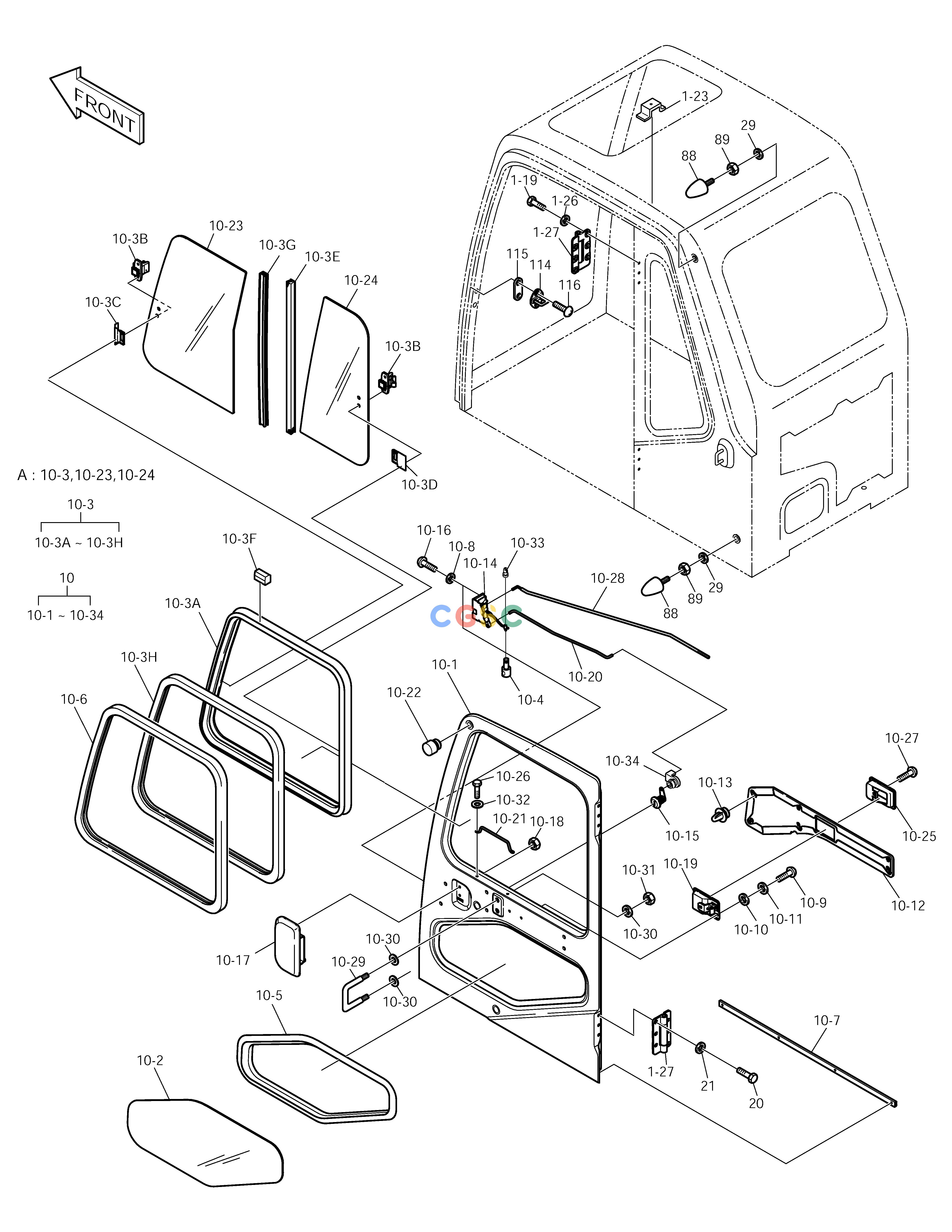 斗山零件查询CABIN(5) SOLAR 250LC-V Doosan parts catalog online