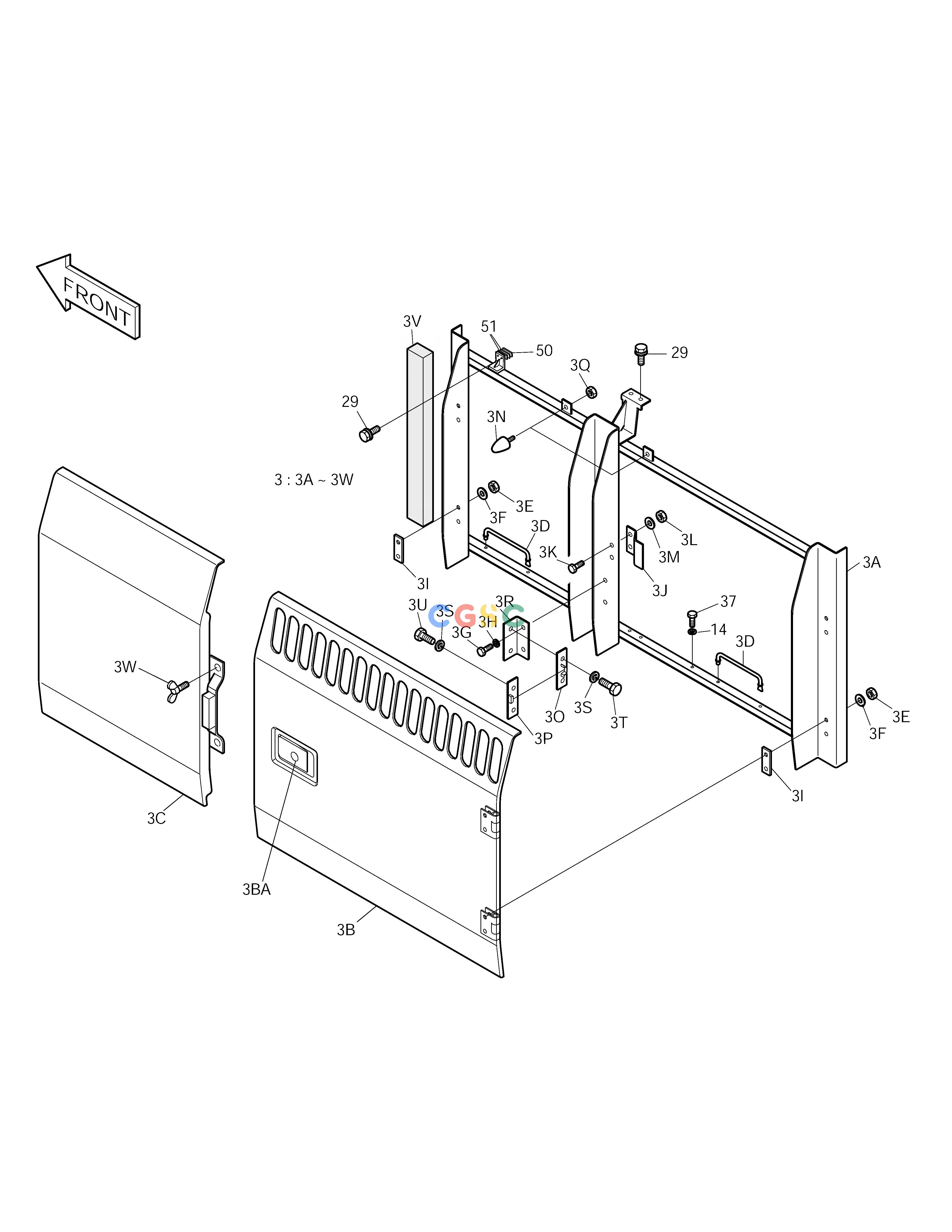 斗山零件查询COVER(1)-L.H SOLAR 250LC-V Doosan parts catalog online