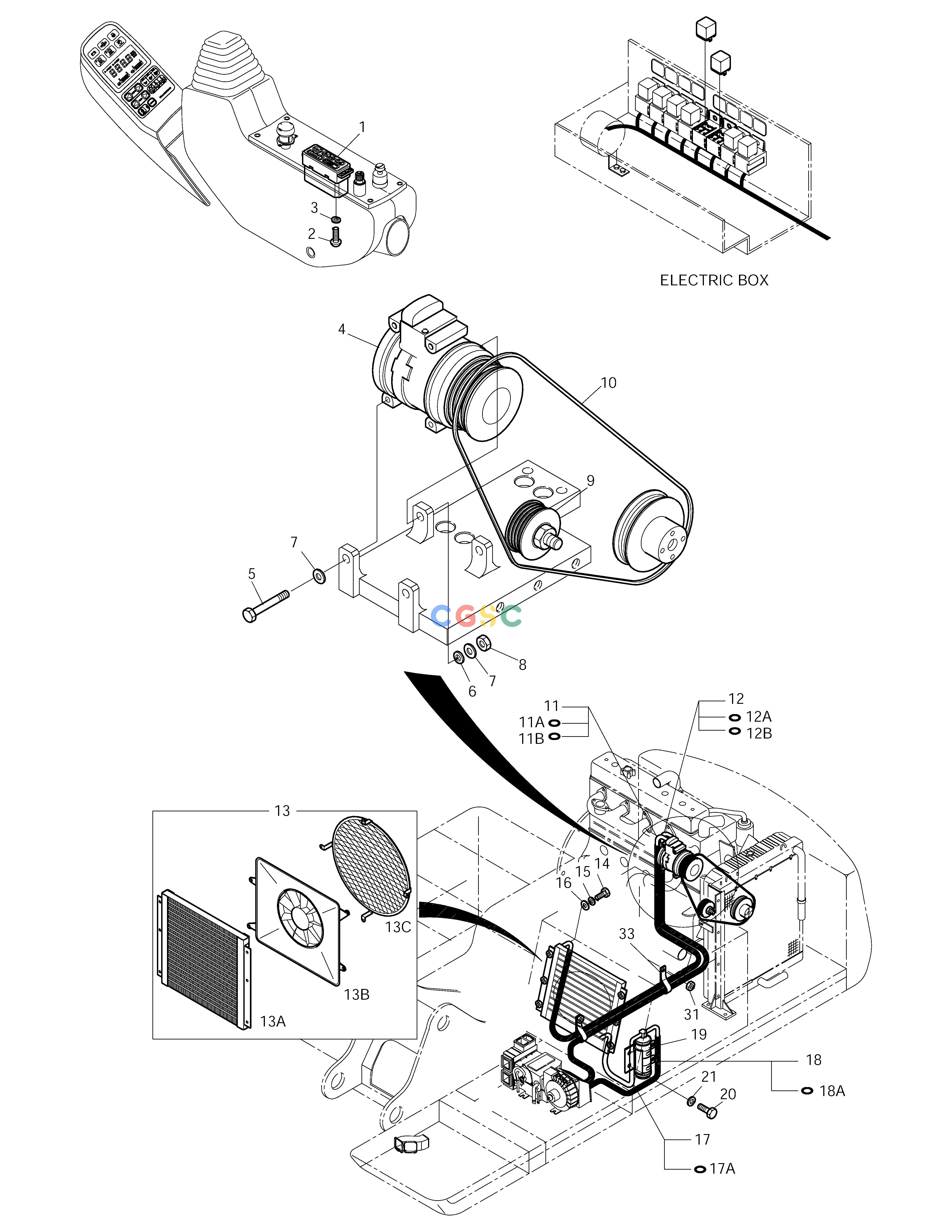 斗山零件查询AIRCONDITIONER(1) SOLAR 250LC-V Doosan parts catalog online