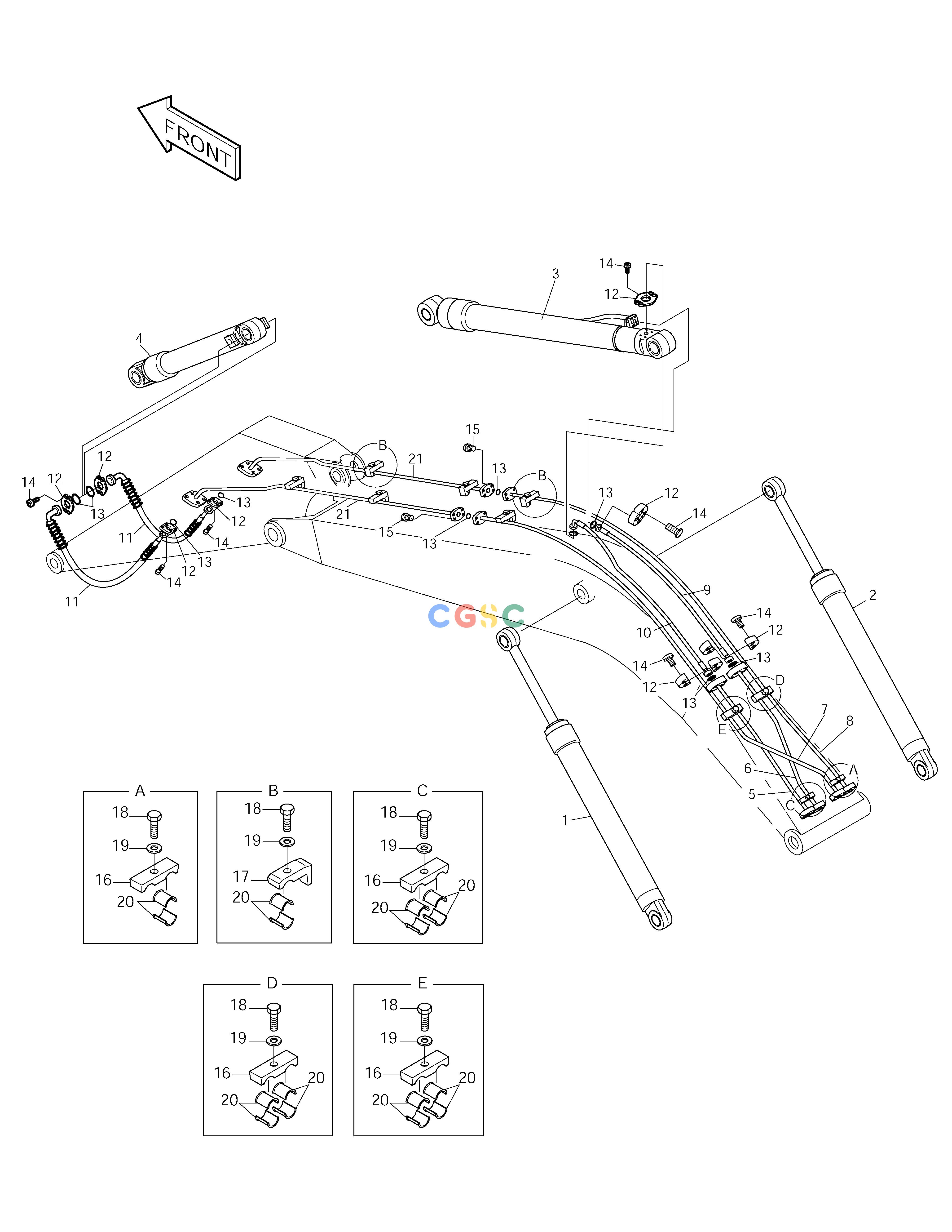 斗山零件查询FRONT PIPING-LOCK VALVE(1) SOLAR 250LC-V Doosan parts catalog online