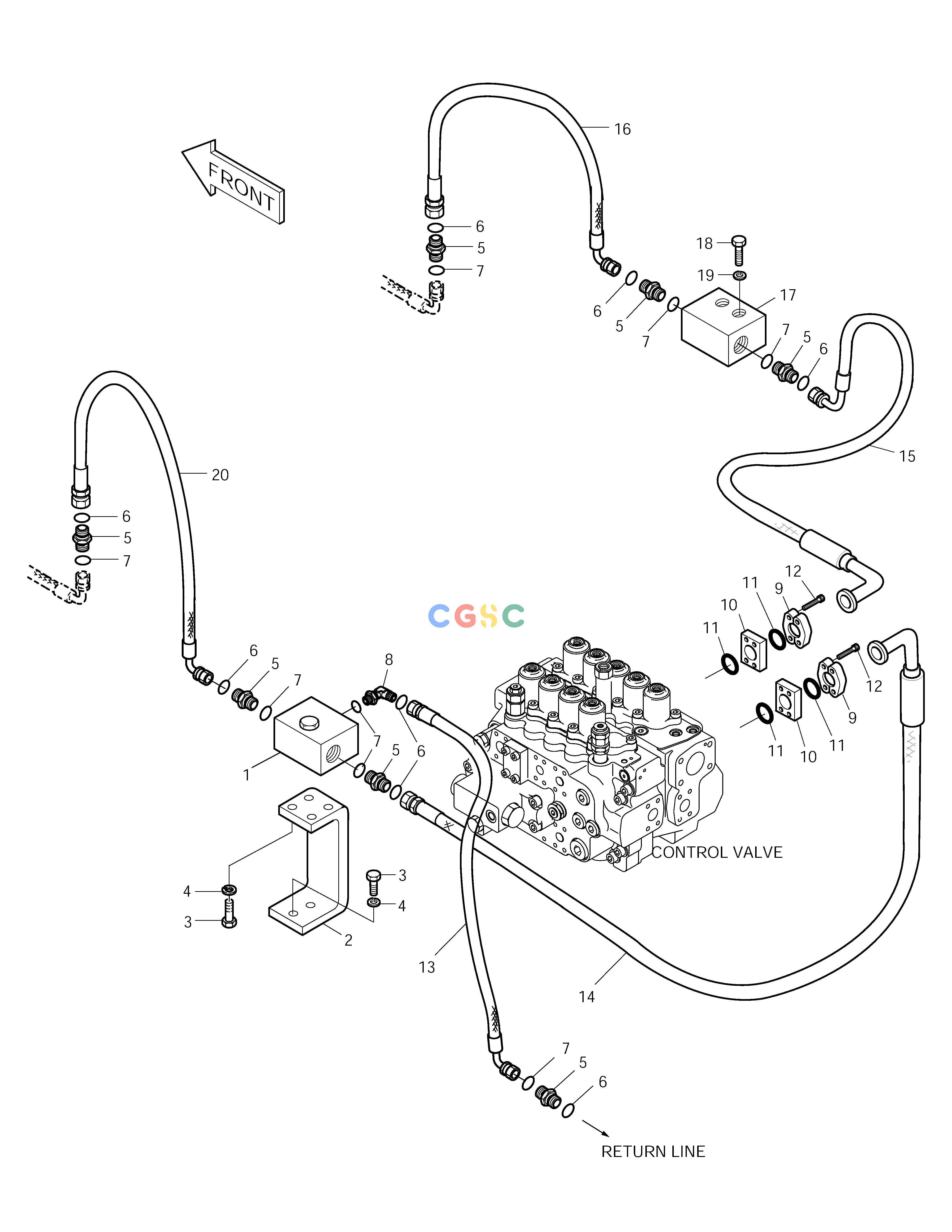 斗山零件查询MAIN PIPING-ONE & TWO WAY SOLAR 250LC-V Doosan parts catalog online