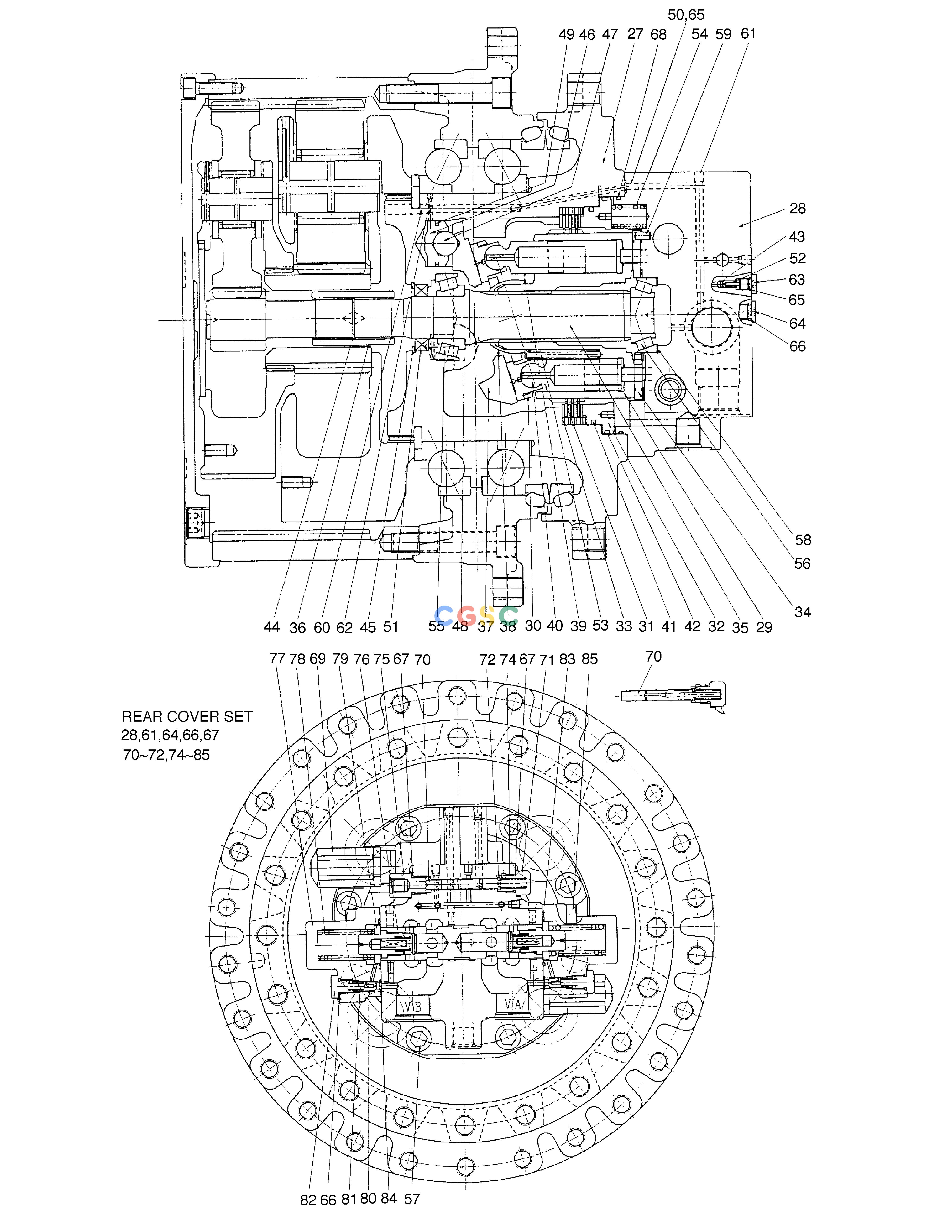 斗山零件查询TRAVEL MOTOR SOLAR 250LC-V Doosan parts catalog online